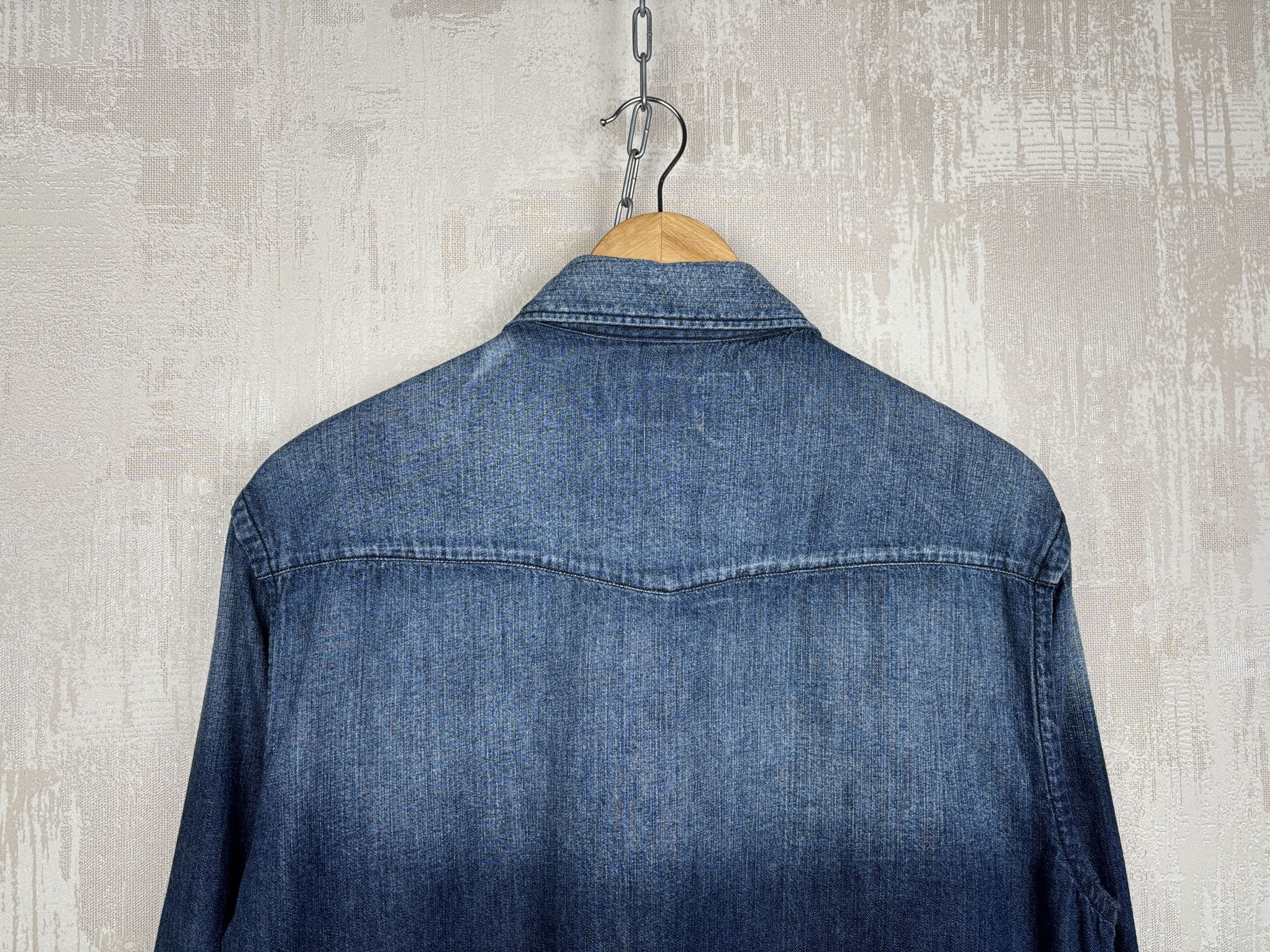 Acne Studios Acne Texas AW11 Pearl Snap Button Denim Long Sleeve Shirt Size US M / EU 48-50 / 2 - 16 Thumbnail