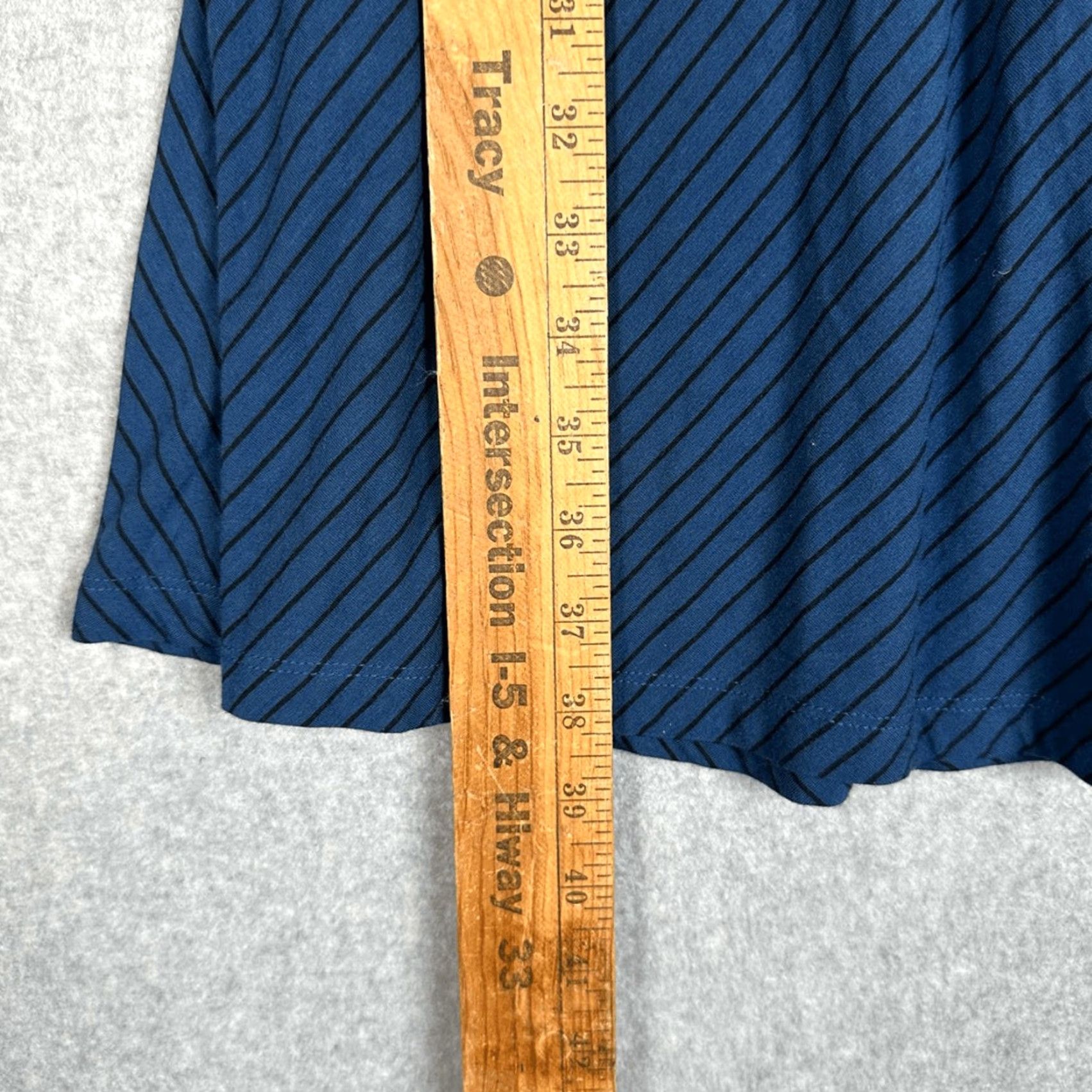 Athleta Athleta Women Shift Dress Midi Sleeveless Stripe Blue Black Stretch M Size M / US 6-8 / IT 42-44 - 5 Thumbnail