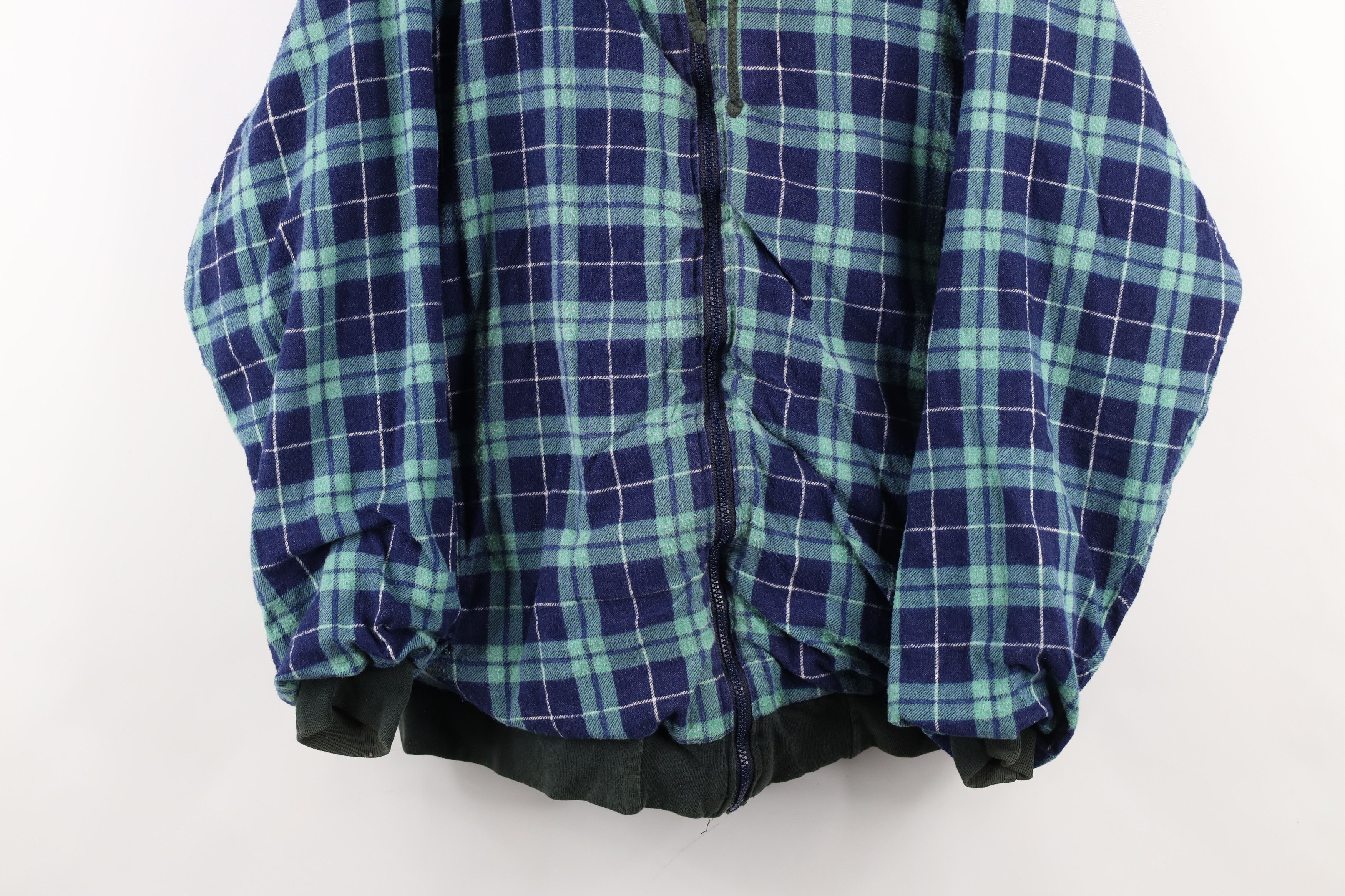 Vintage Vintage 90s Streetwear Blank Reversible Full Zip Hoodie Size US L / EU 52-54 / 3 - 15 Thumbnail