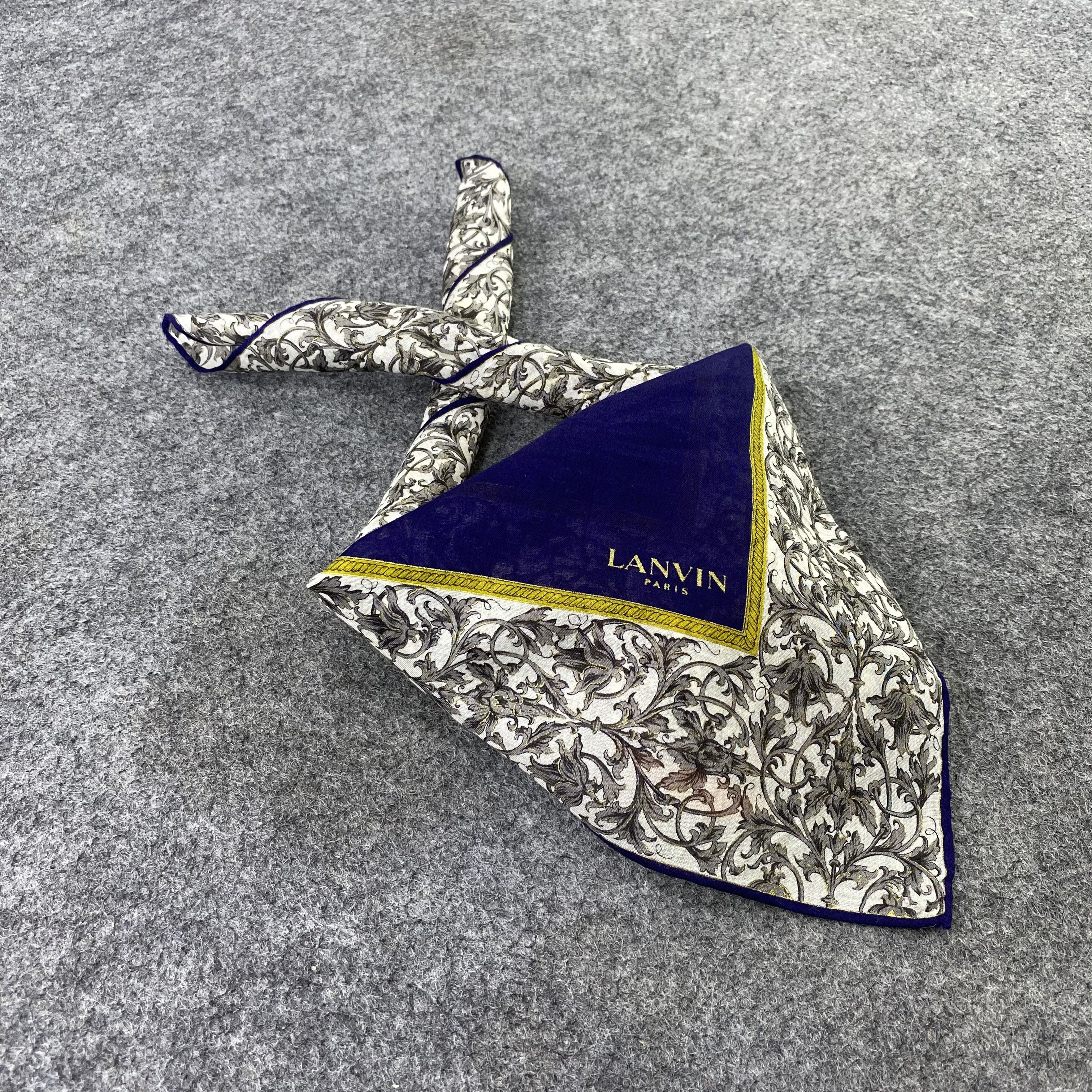 Lanvin × Vintage Lanvin Handkerchief / Bandana / Neckerchief / Headscarf-B968 Size ONE SIZE - 1 Thumbnail