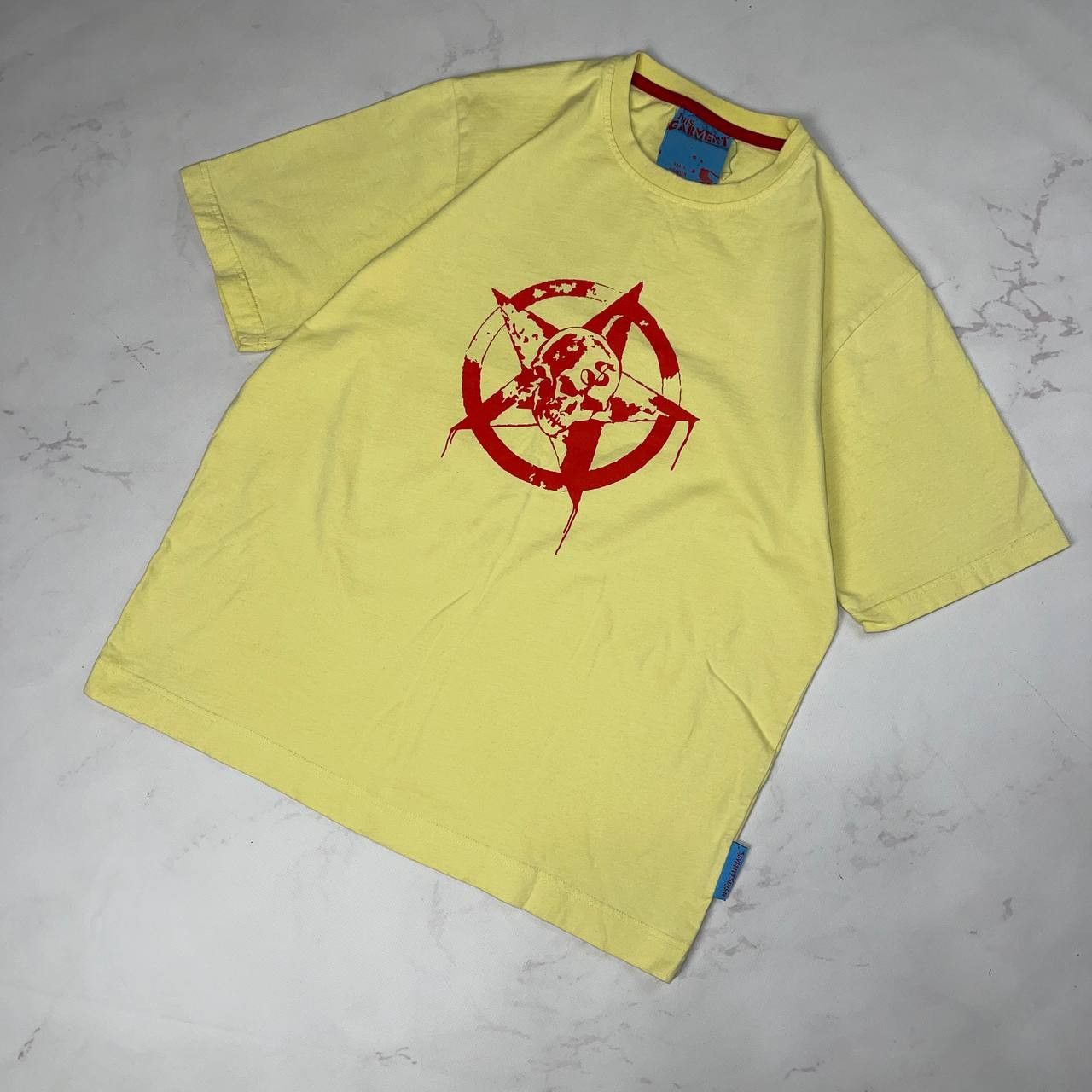 Vintage Seventyseven T Shirt Mens Size Large Skull sectarian circle Size US L / EU 52-54 / 3 - 1 Thumbnail