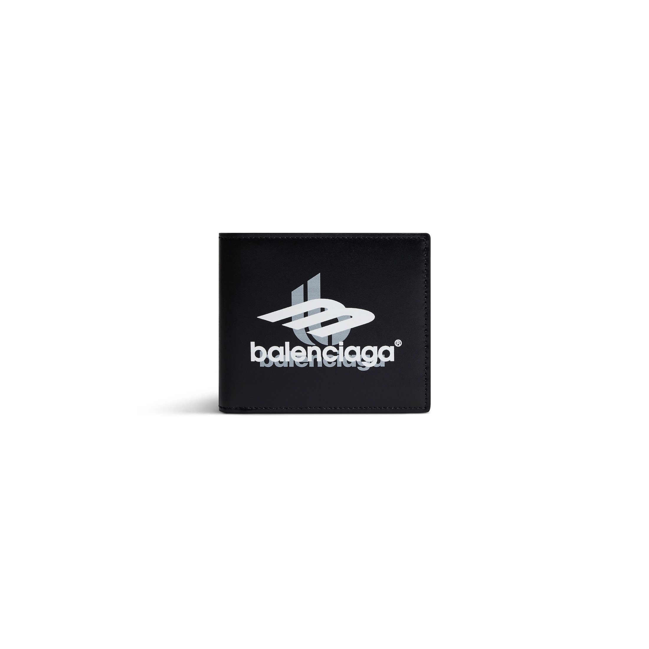 Balenciaga CASH SQUARE FOLDED WALLET BOX IN BLACK/WHITE Size ONE SIZE - 1 Thumbnail
