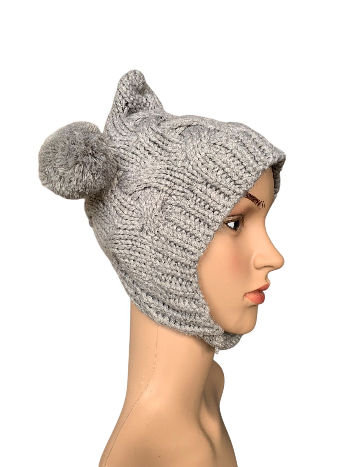 Japanese Brand × Kapital × Vintage Women Hat Cat Ear Crochet Braided Knitt By Hand made Size ONE SIZE - 3 Thumbnail
