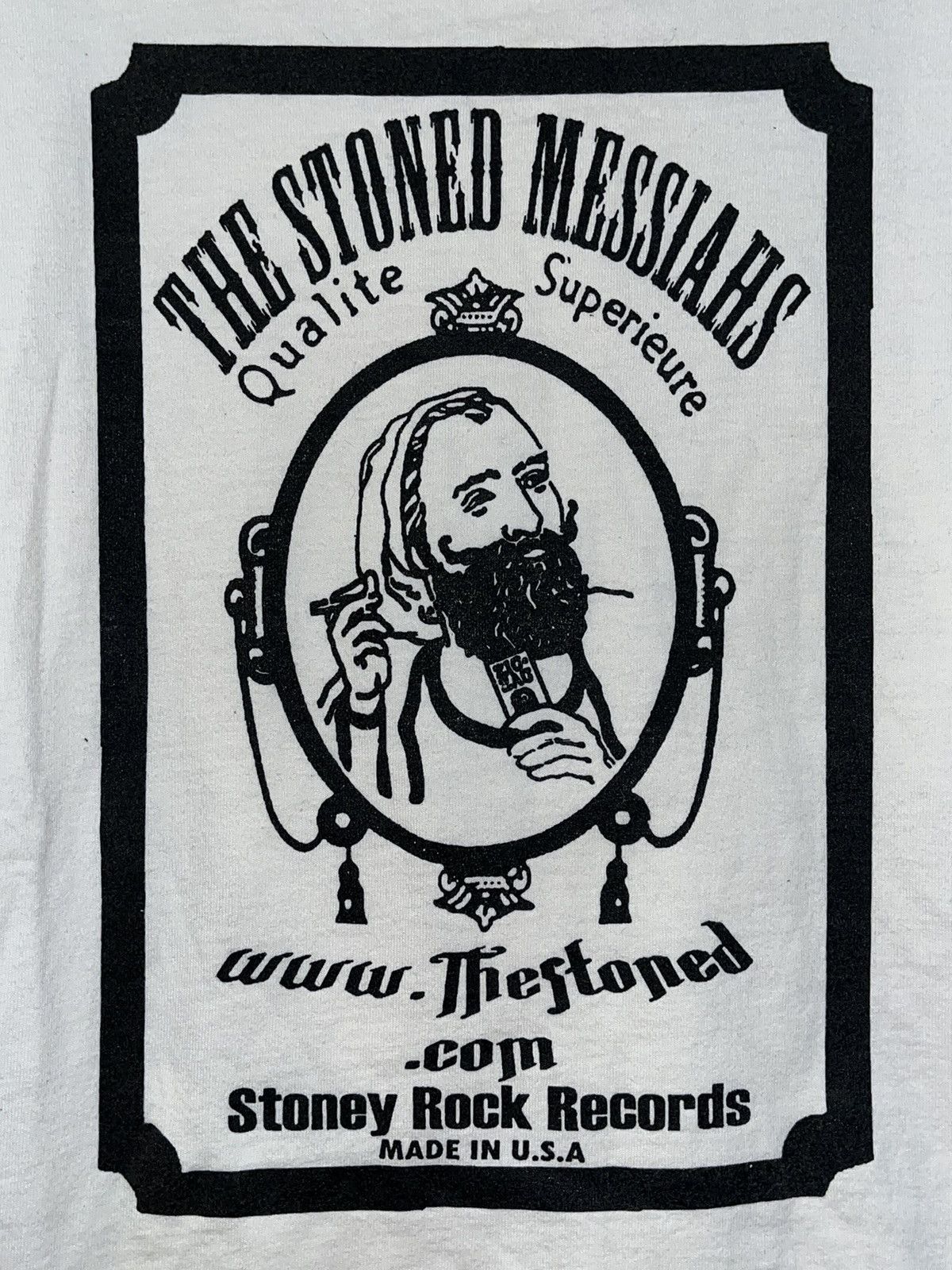 Unsound Rags × Vintage Crazy Y2K Faded Thrashed Baggy Skater Grunge Zig Zag ERD Tee Size US L / EU 52-54 / 3 - 2 Thumbnail
