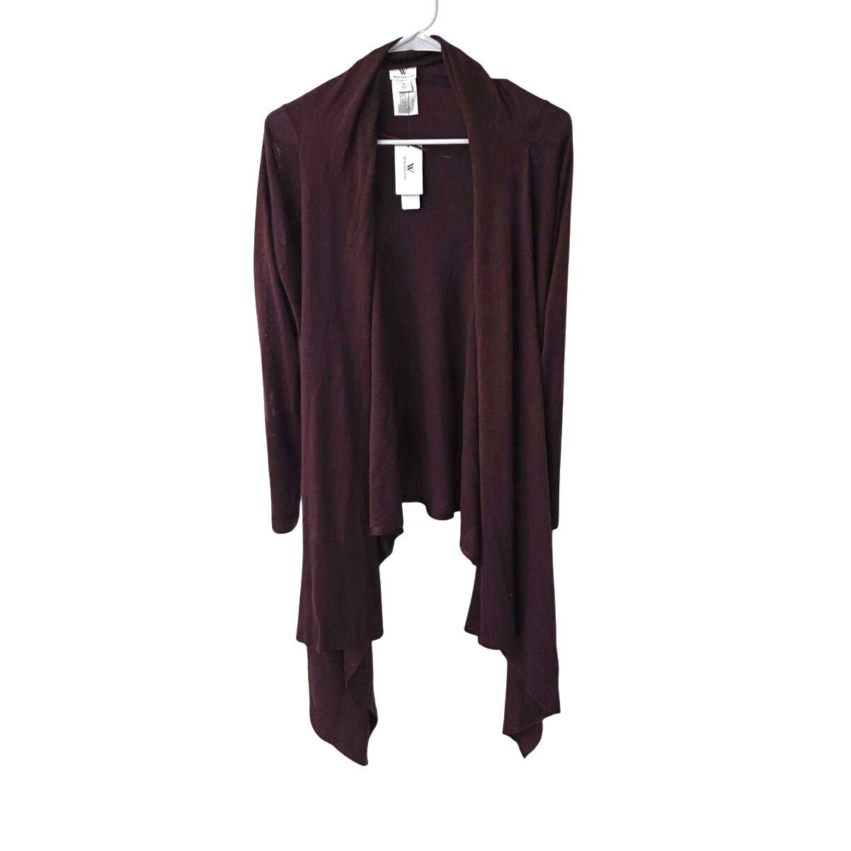 Worthington Worthington Burgundy 3 Way Open Angle Front Cardigan - Large Size L / US 10 / IT 46 - 1 Thumbnail