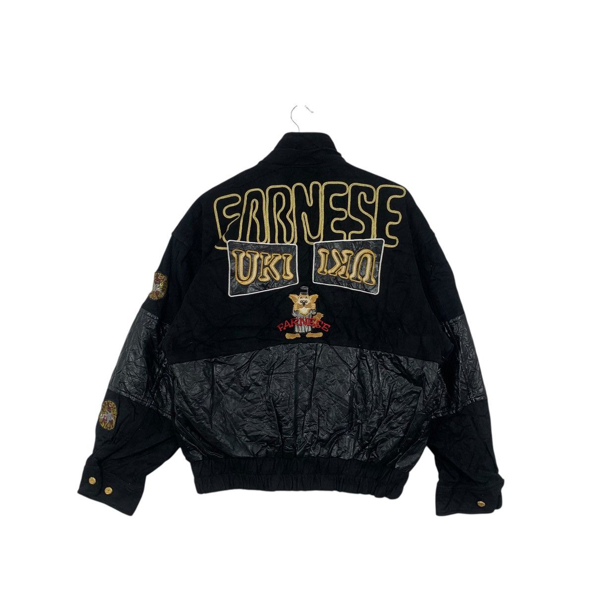 Vintage Vintage FARNESE UKI JAPAN Embossed Logo Patchwork Jacket Size XXL / US 16-18 / IT 52-54 - 5 Thumbnail