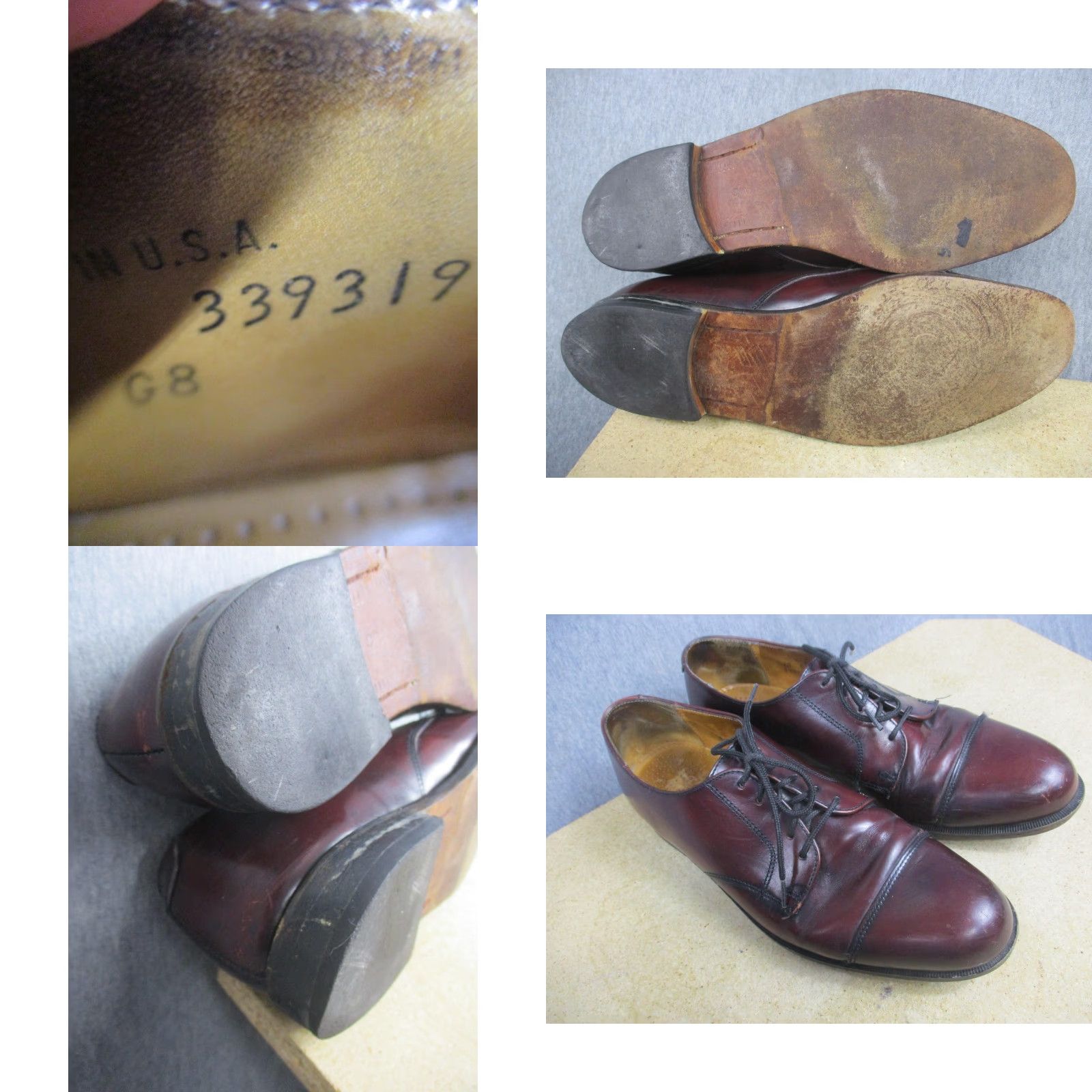 Cole Haan VINTAGE Cole Haan Dress Shoes Mens Size 10 Burgundy Leather Cap Toe Oxford Made USA Size ONE SIZE - 8 Thumbnail
