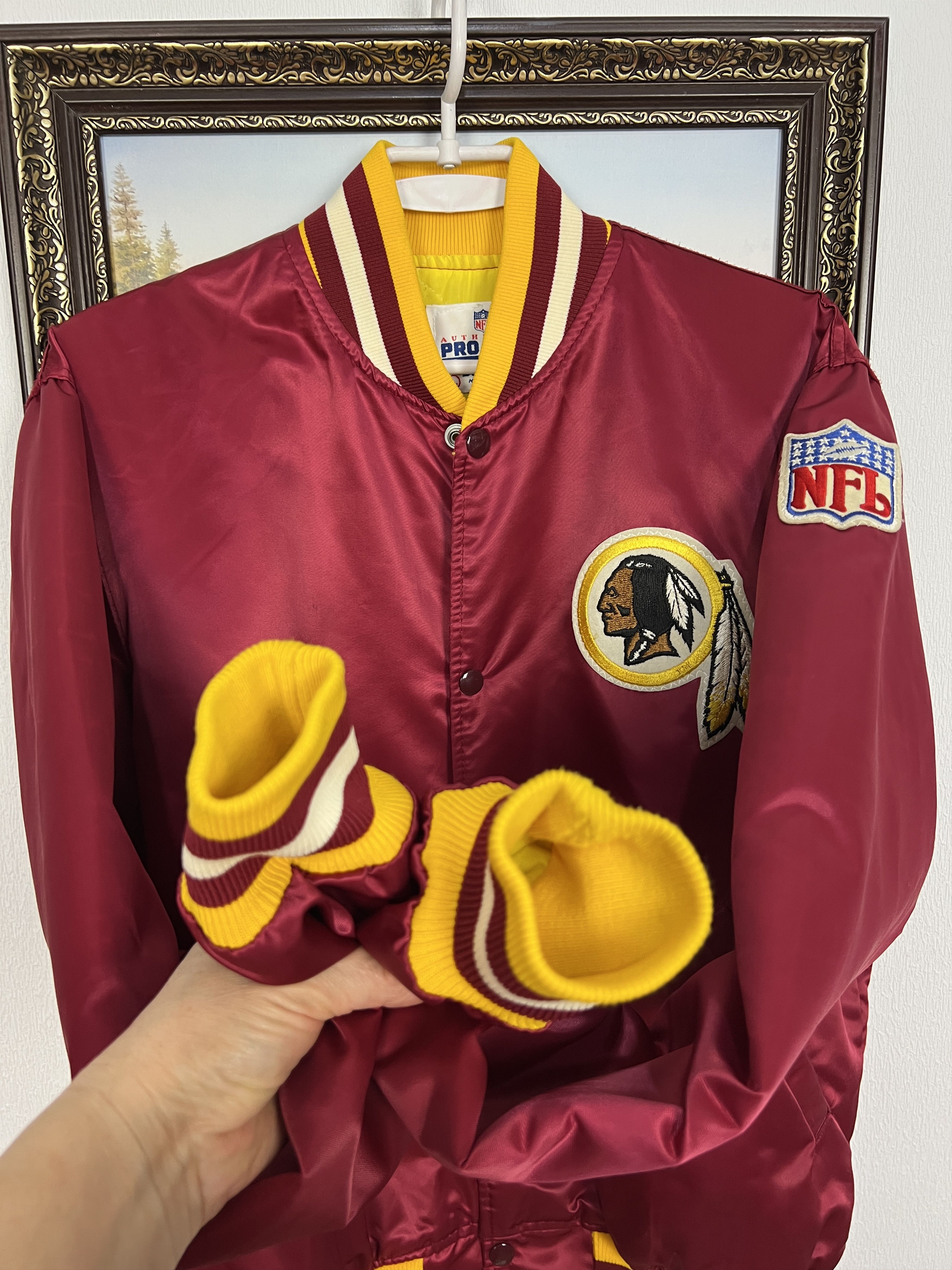 Starter Vintage 90's Washington Redskins Satin Bomber Jacket NFL Size US L / EU 52-54 / 3 - 4 Thumbnail