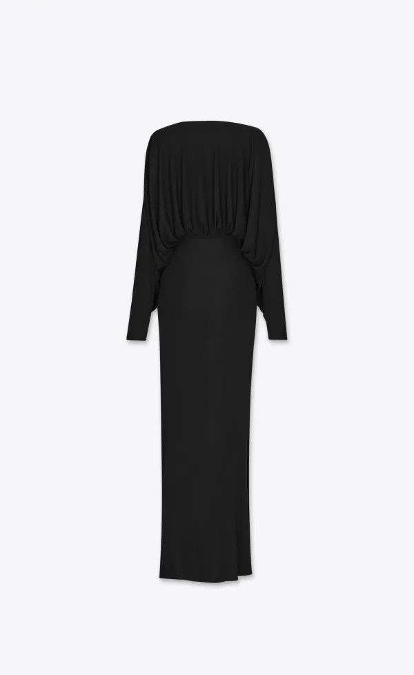 Saint Laurent Paris o1bcso1str1124 Gown in Black Size S / US 4 / IT 40 - 2 Thumbnail