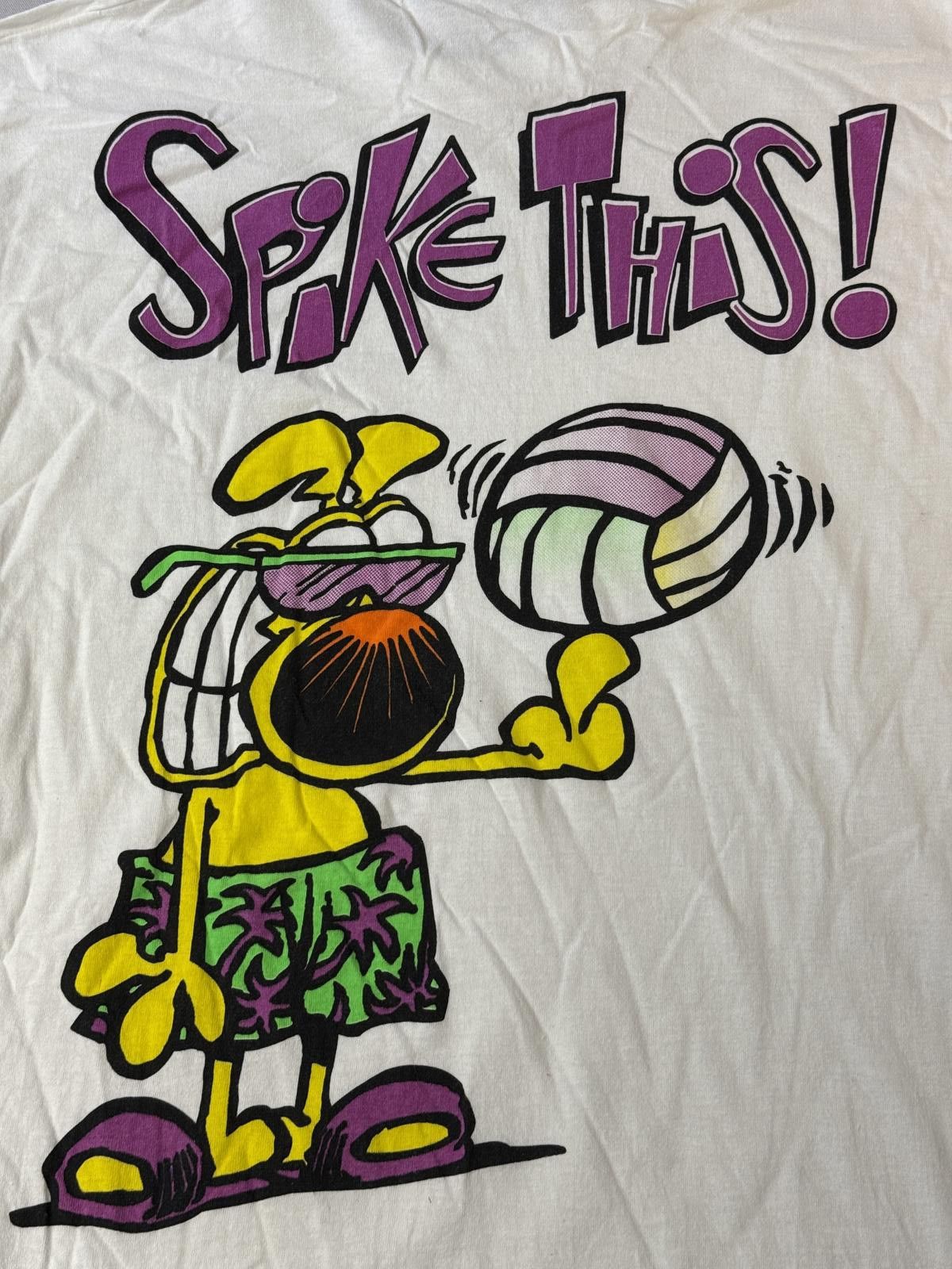 Fruit Of The Loom VTG Spike This T-shirt - Volleyball Dog 80s Tee XL Size US XL / EU 56 / 4 - 5 Thumbnail