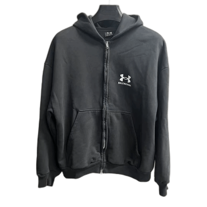 Balenciaga Balenciaga Black Hooded Zip Sweatshirt Size US M / EU 48-50 / 2 - 1 Thumbnail