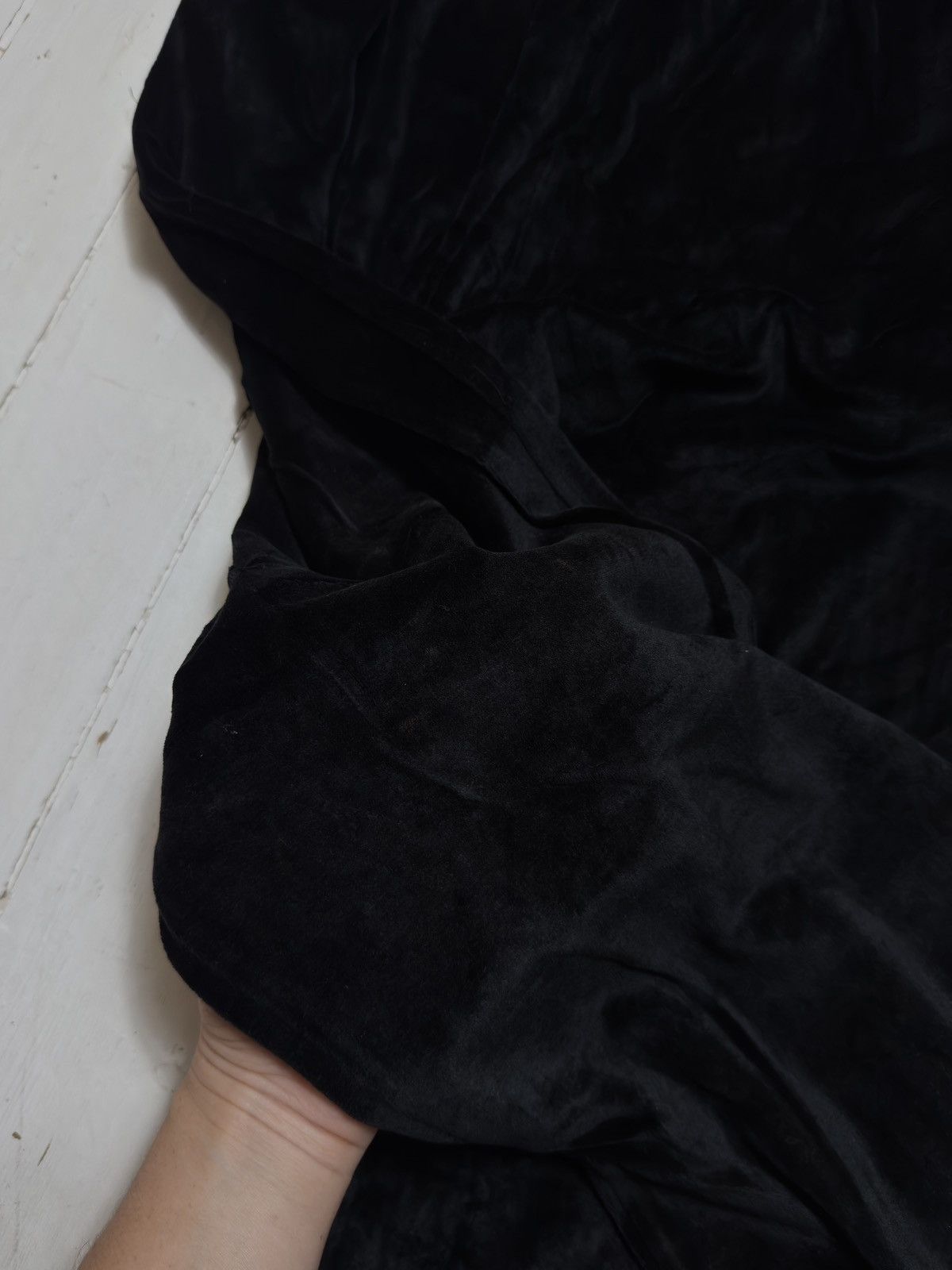 Ermenegildo Zegna VINTAGE ERMENEGILDO ZEGNA VELOUR BLACK PANTS Size 28" / US 6 / IT 42 - 10 Thumbnail