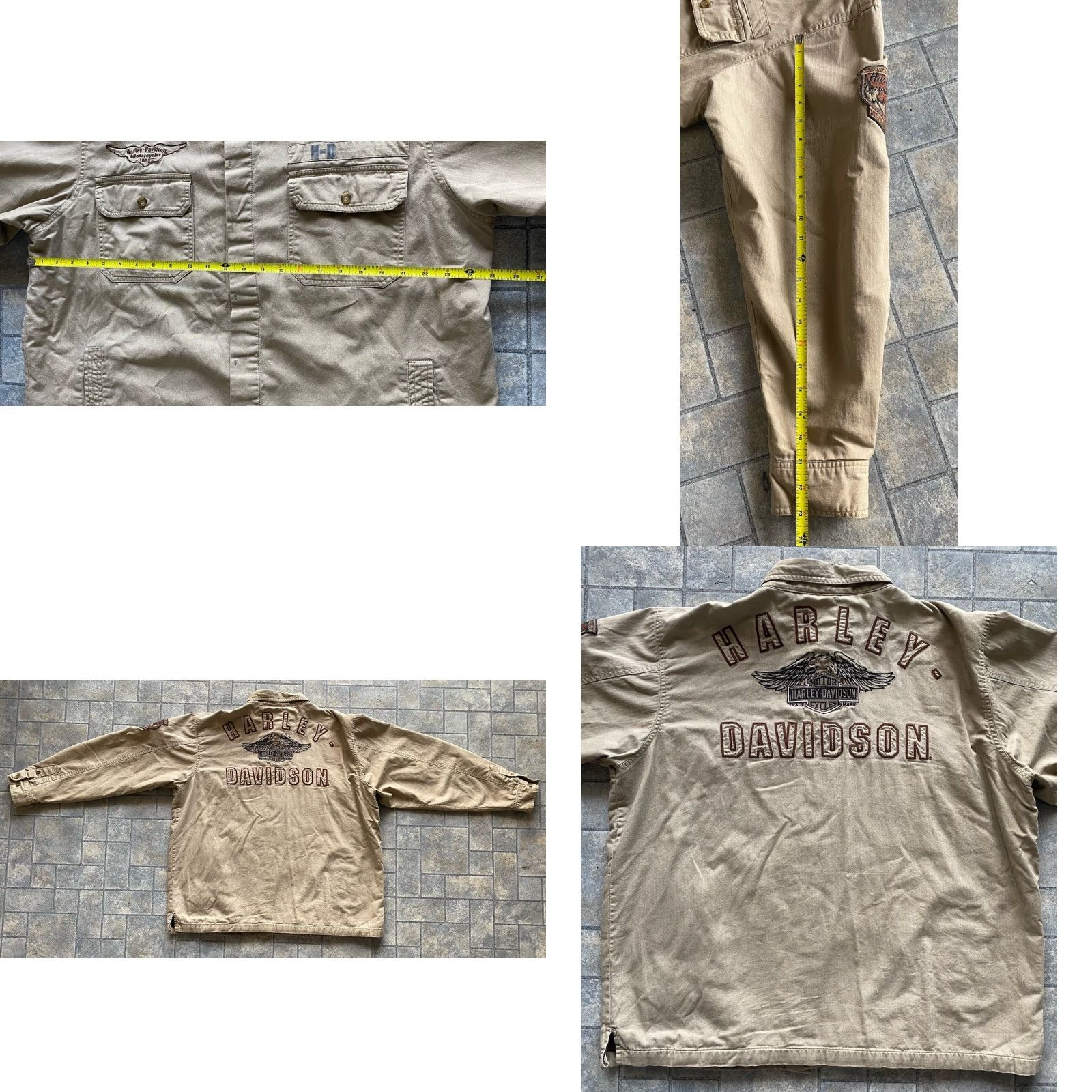 Harley Davidson VINTAGE Harley-Davidson Button-Up Shirt Flannel Lined Embroidered Pockets XL Men Missing Button Repair Needed Size US XL / EU 56 / 4 - 10 Thumbnail