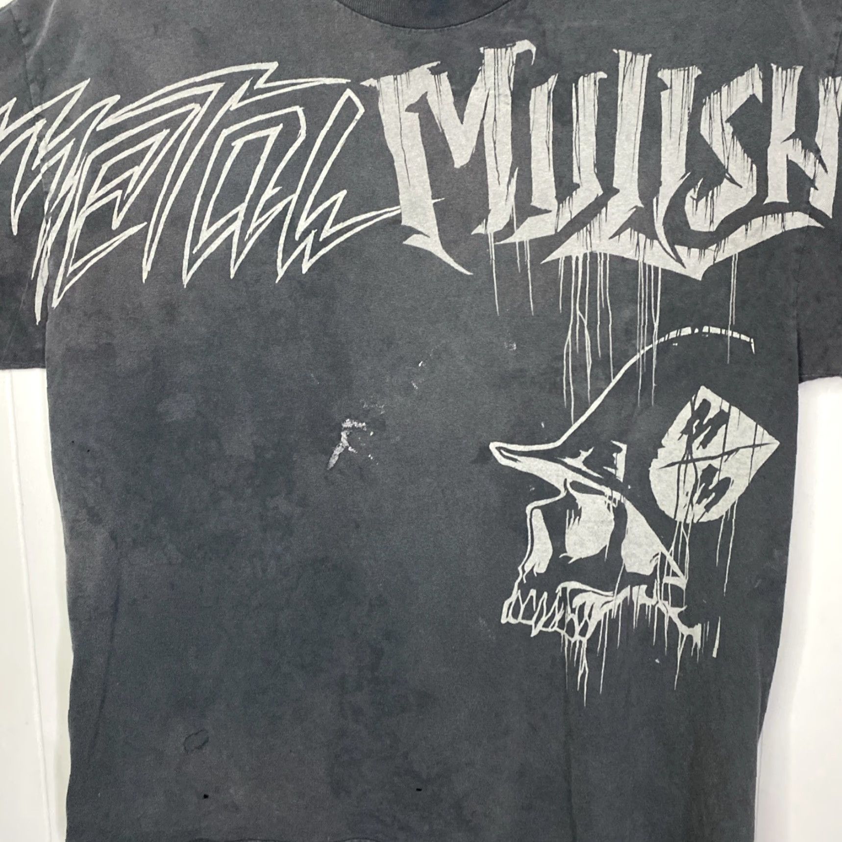 Metal Mulisha VINTAGE Metal Mulisha T Shirt AOP Grunge Distressed Soldier XL Black Men Short Sleeve Cotton T-Shirt 23X30 2000s Skate Size US XL / EU 56 / 4 - 2 Thumbnail