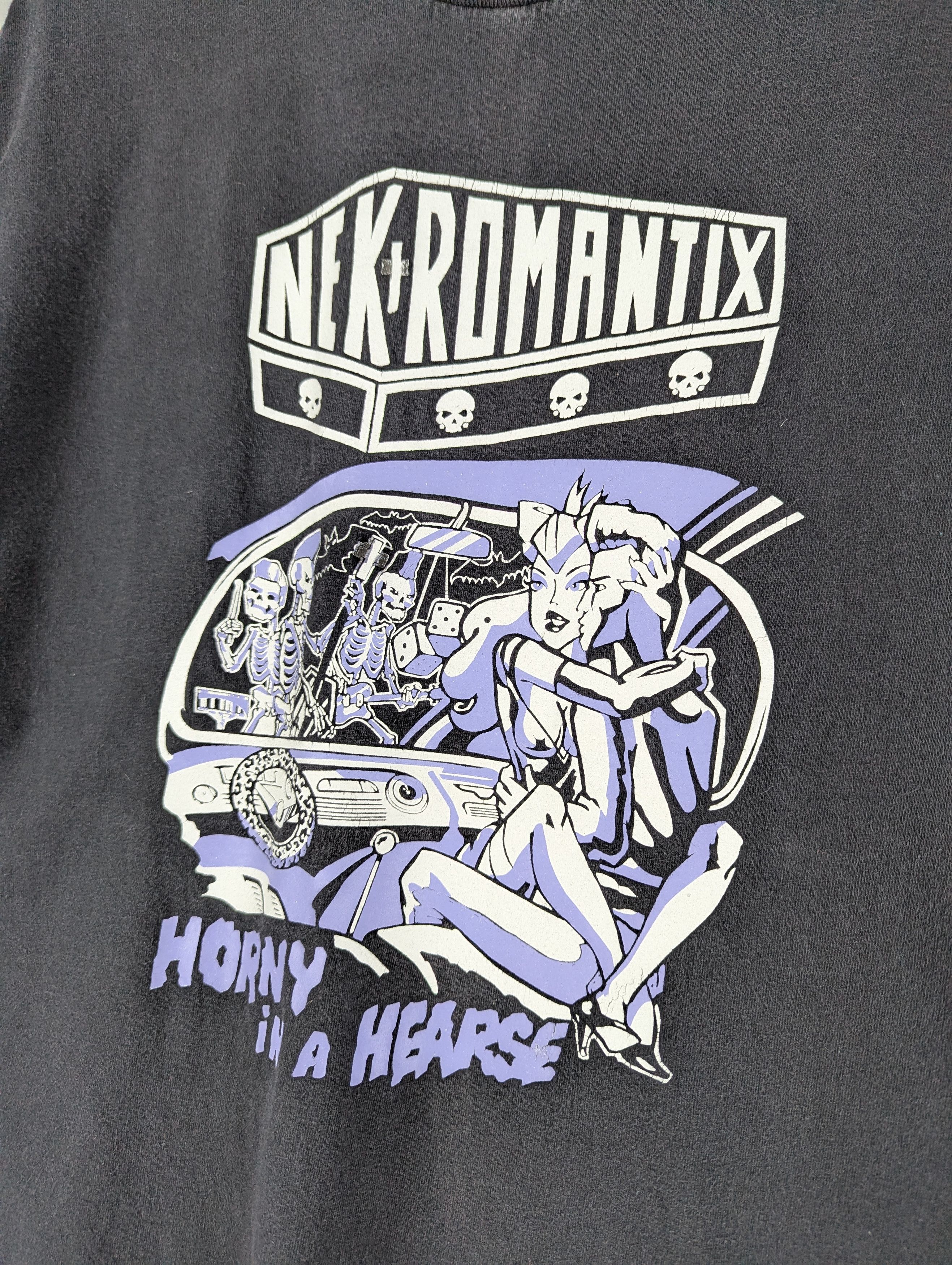 Band Tees Vintage Nek Romantix 'Horny In A Hearse' Punk Band Tees Size US XL / EU 56 / 4 - 3 Thumbnail