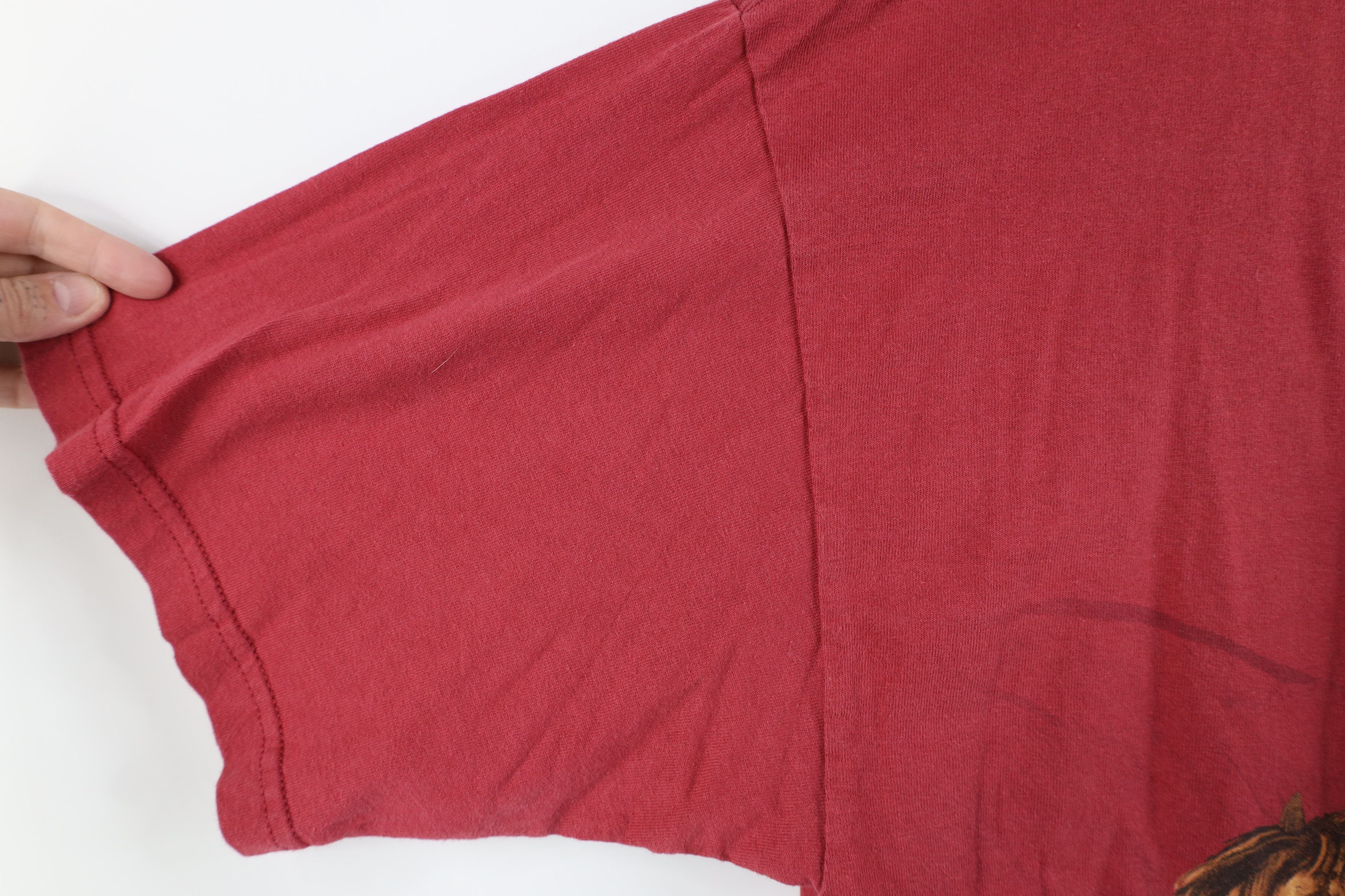 Vintage Vintage 90s Streetwear Equestrian All Over Print T-Shirt Red Size US XL / EU 56 / 4 - 6 Thumbnail