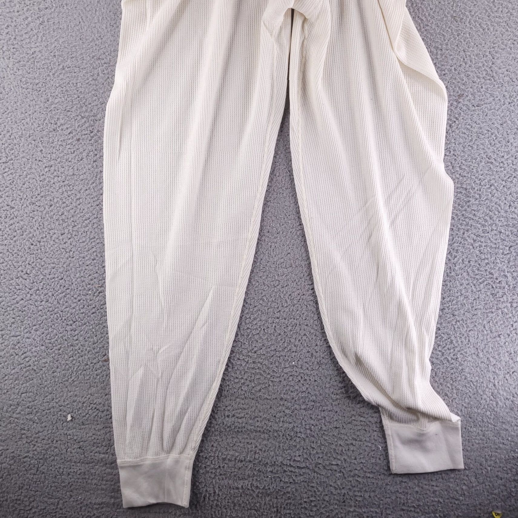 Fruit Of The Loom VINTAGE Fruit of the Loom Long Johns Thermal Underwear Men 4XL White Cotton Polyester Blend Modern Classic 90s Style Size US 39 - 3 Thumbnail