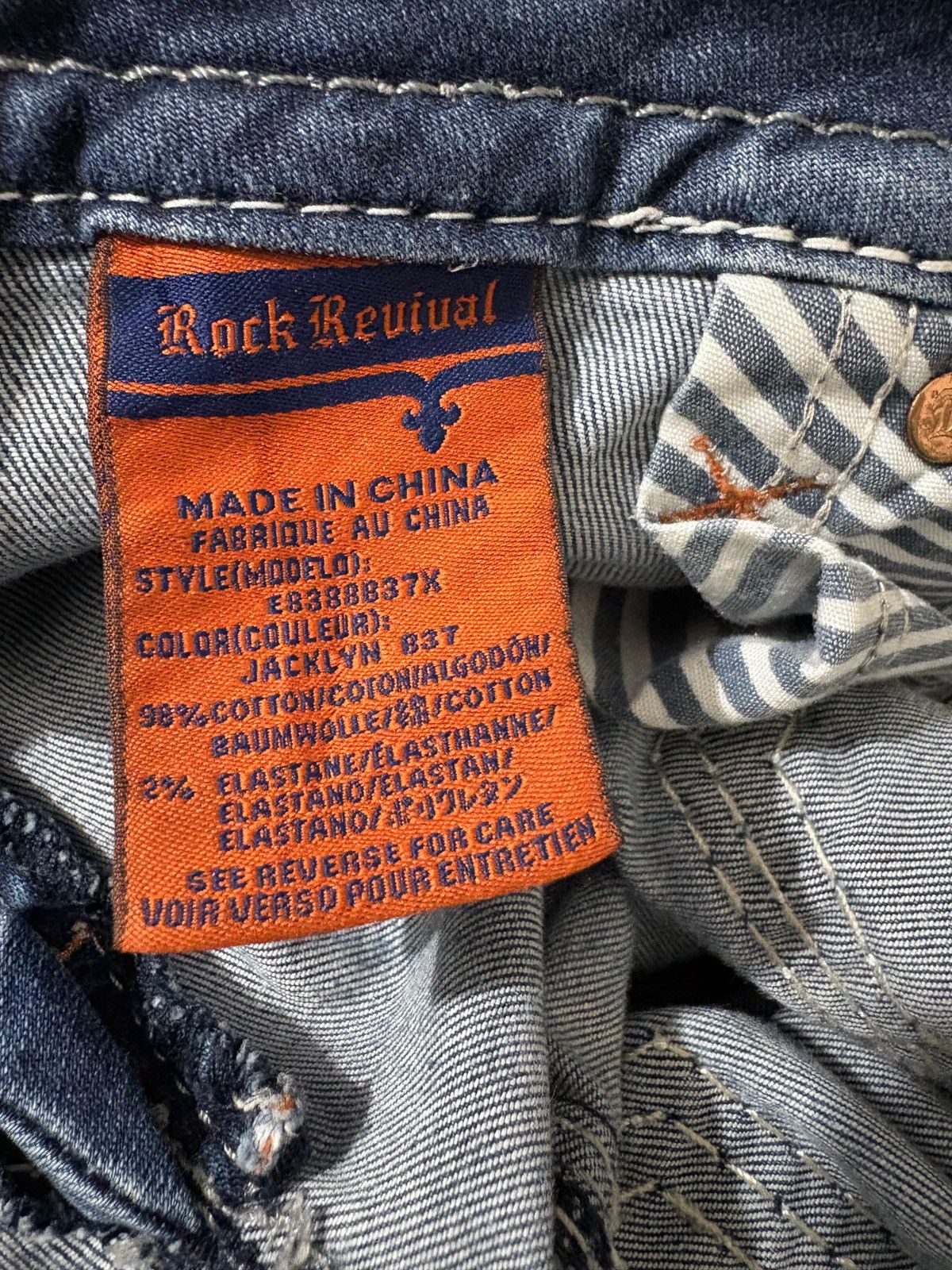 Rock Revival Rock Revival "Jacklyn Boot" Jeans - Size 33 (Fits 35-36) Size US 33 - 12 Thumbnail