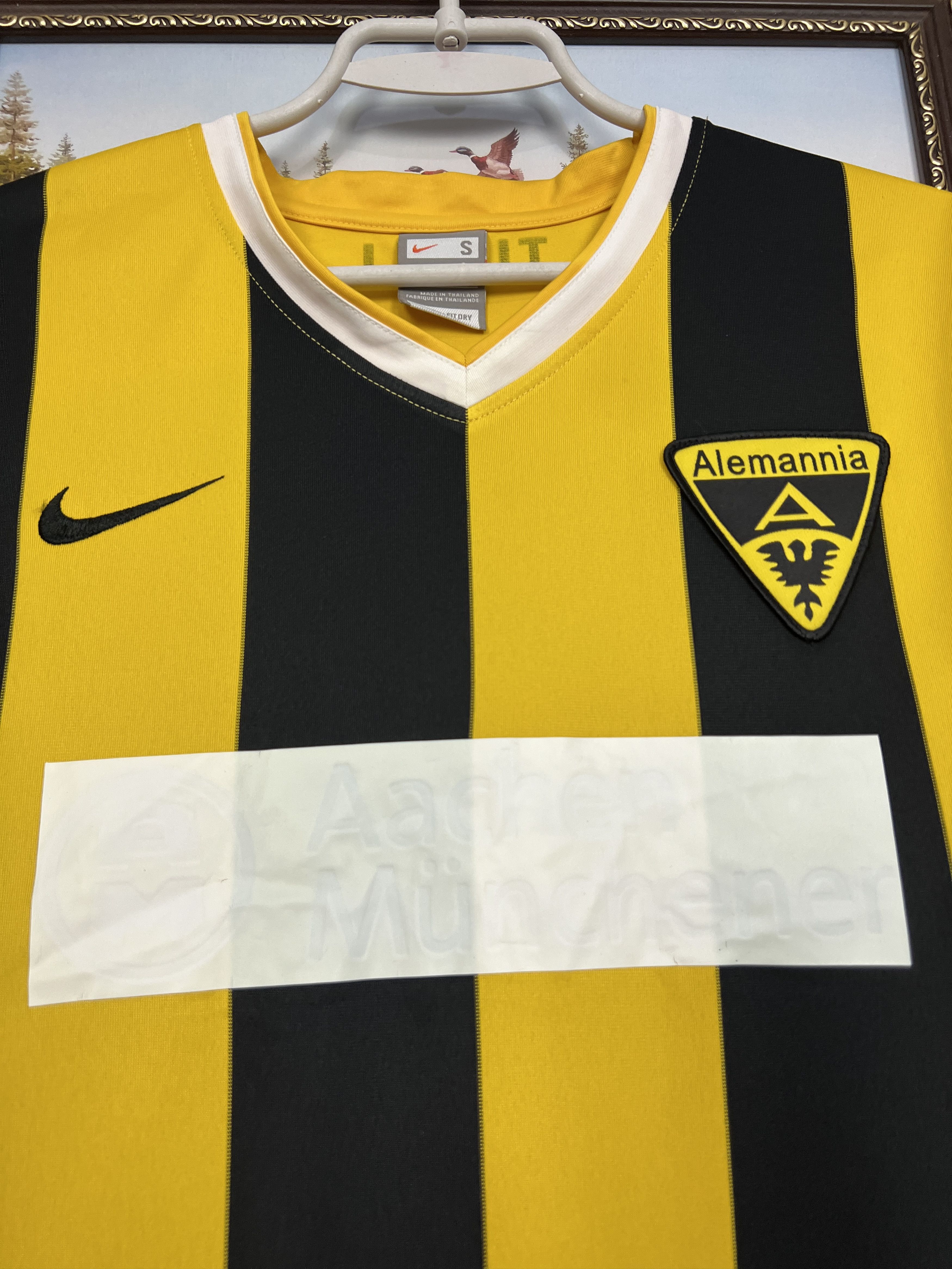 Nike Alemannia Aachen football shirt 2009 Soccer Jersey Trikot Size US S / EU 44-46 / 1 - 3 Thumbnail