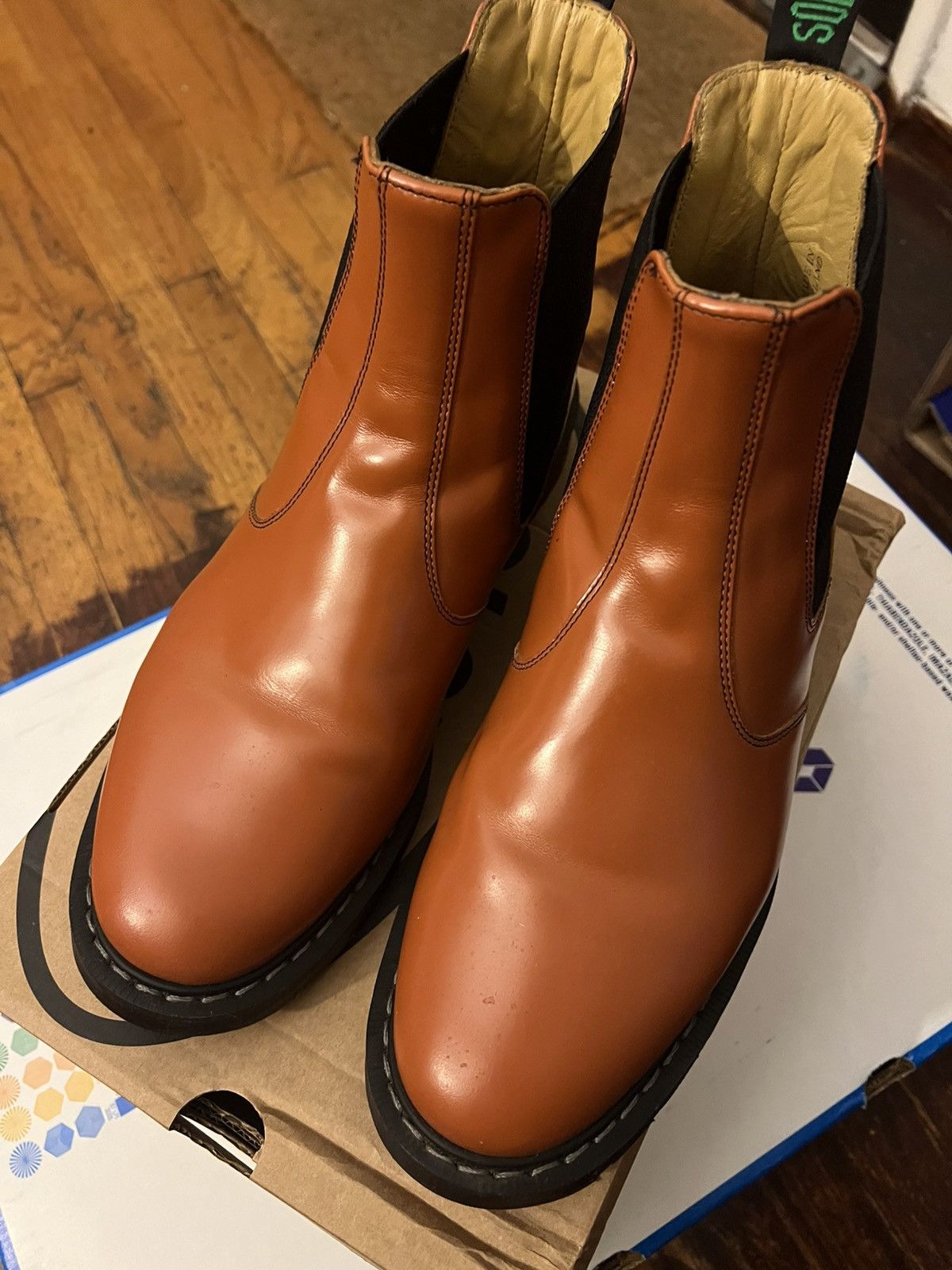 Solovair Tan Hi-Shine Dealer Boot Size US 10 / EU 43 - 1 Thumbnail