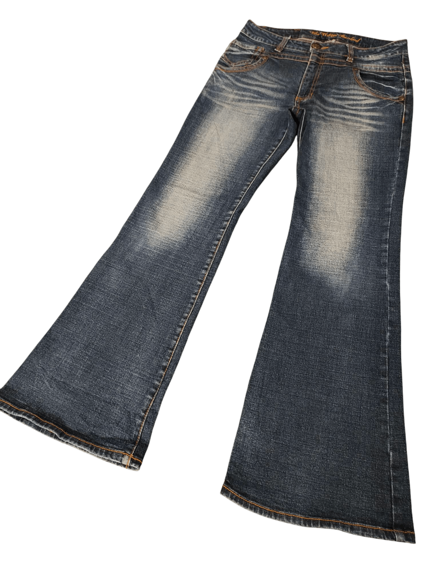 If Six Was Nine Flare Jeans The Vintage Japan Faded Distress Denim Bootcut Size US 30 / EU 46 - 1 Thumbnail