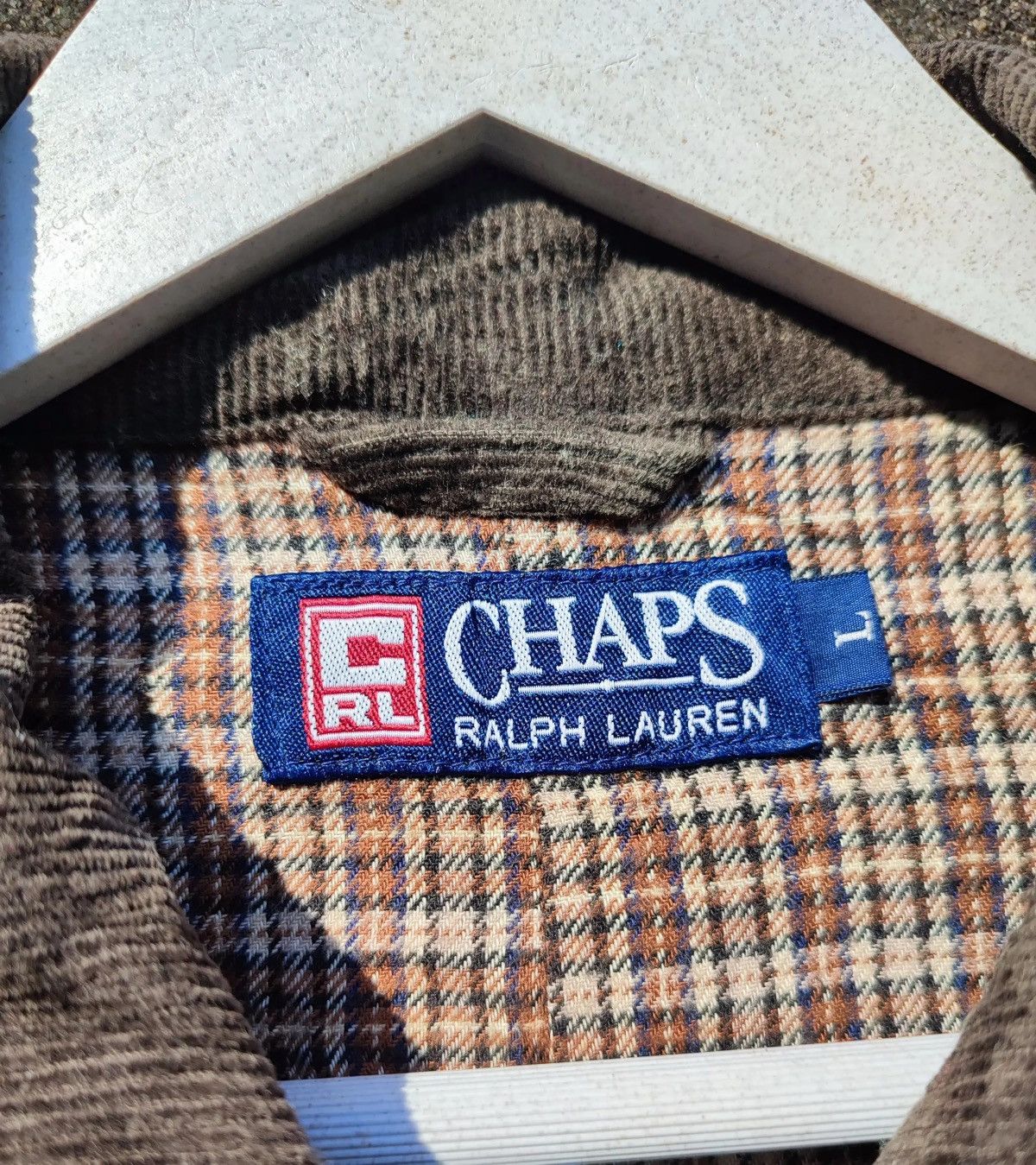 Chaps Ralph Lauren × Ralph Lauren × Vintage Vintage Chaps Ralph Lauren Brown Crinkle Chore Jacket Size US L / EU 52-54 / 3 - 6 Thumbnail