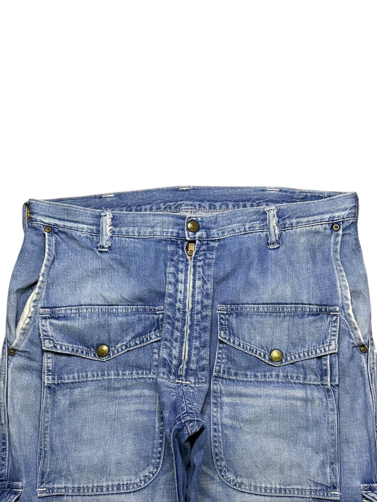 Lee Vintage Lee Sanforized Cargo Bush Pant Distress Flare Jeans Size US 35 - 4 Thumbnail