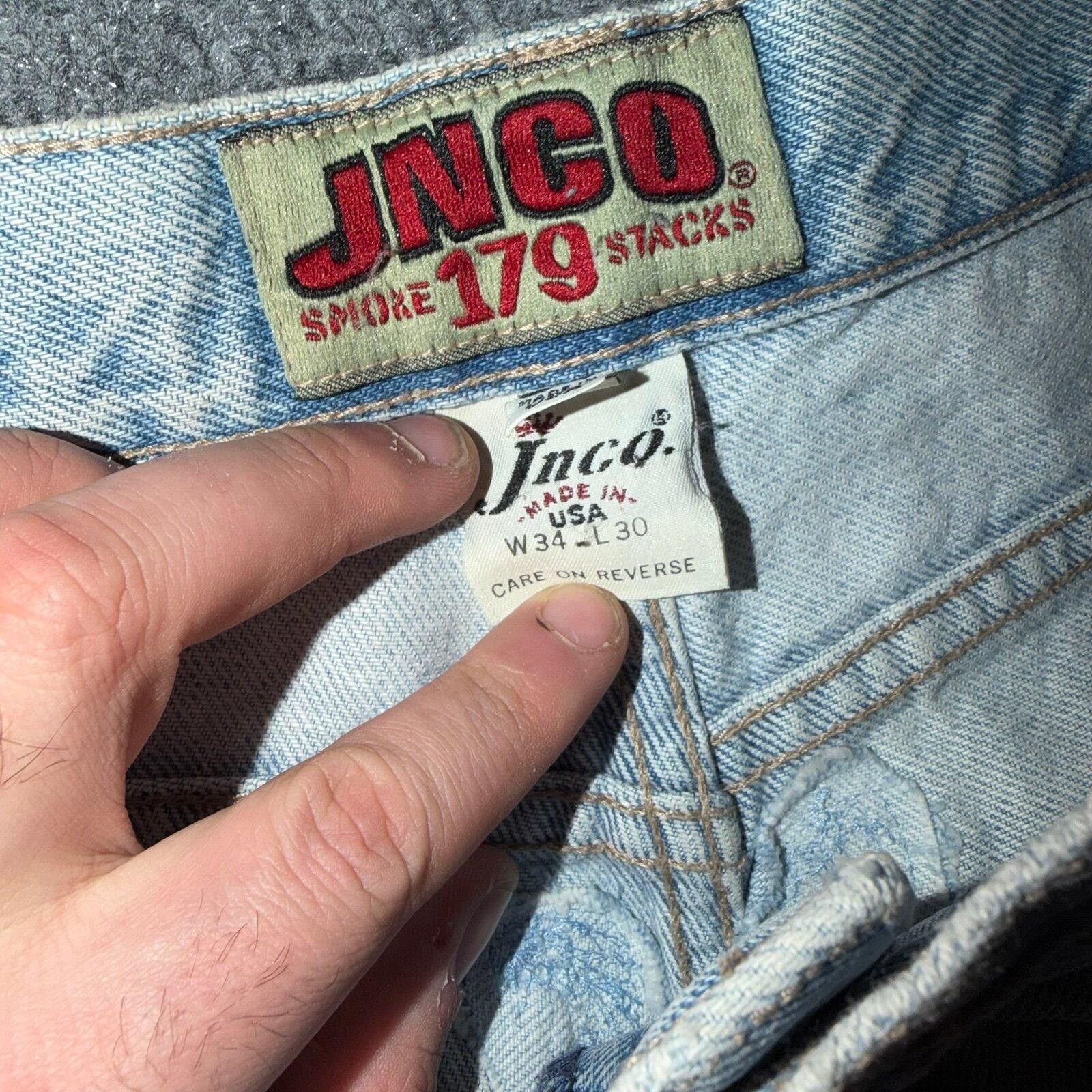 JNCO JNCO 179 Smoke Stacks Denim Jeans Mens 34x30 Vtg y2k 90s Size US 34 / EU 50 - 4 Thumbnail