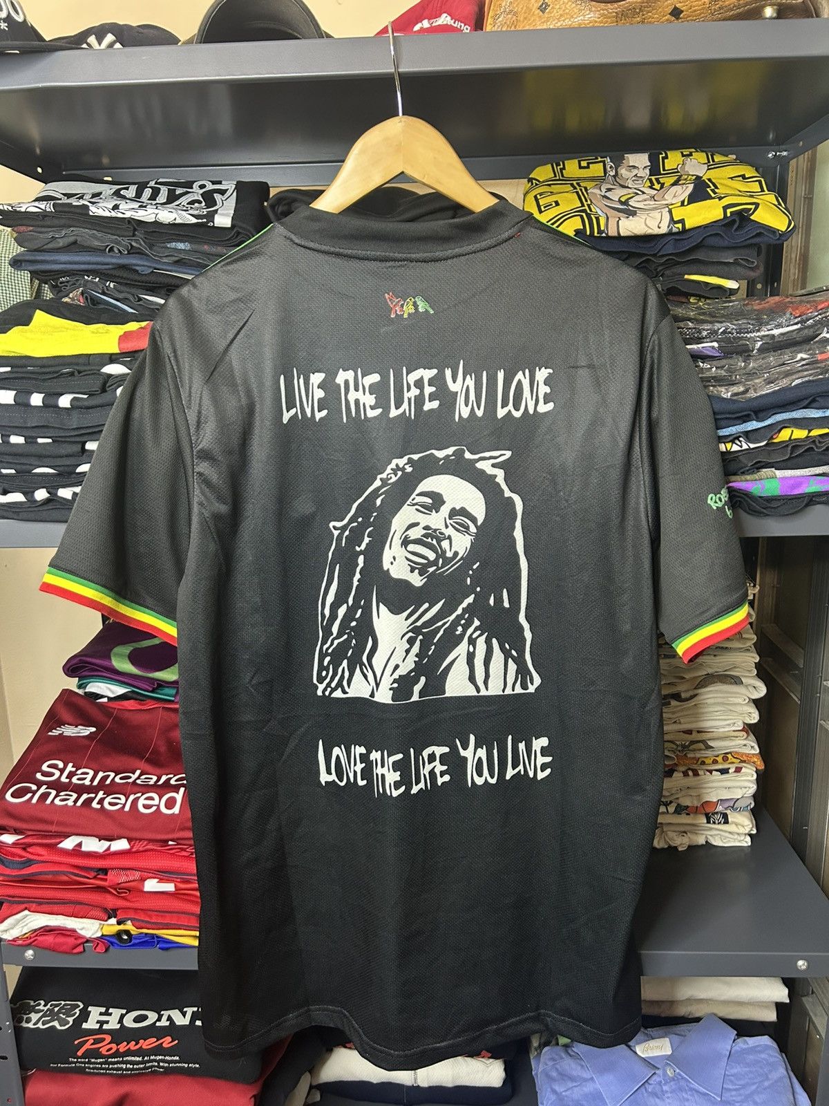 Adidas × Bob Marley Custom Ajax x Bob Marley x adidas Fan Jersey Black L Size US L / EU 52-54 / 3 - 3 Thumbnail
