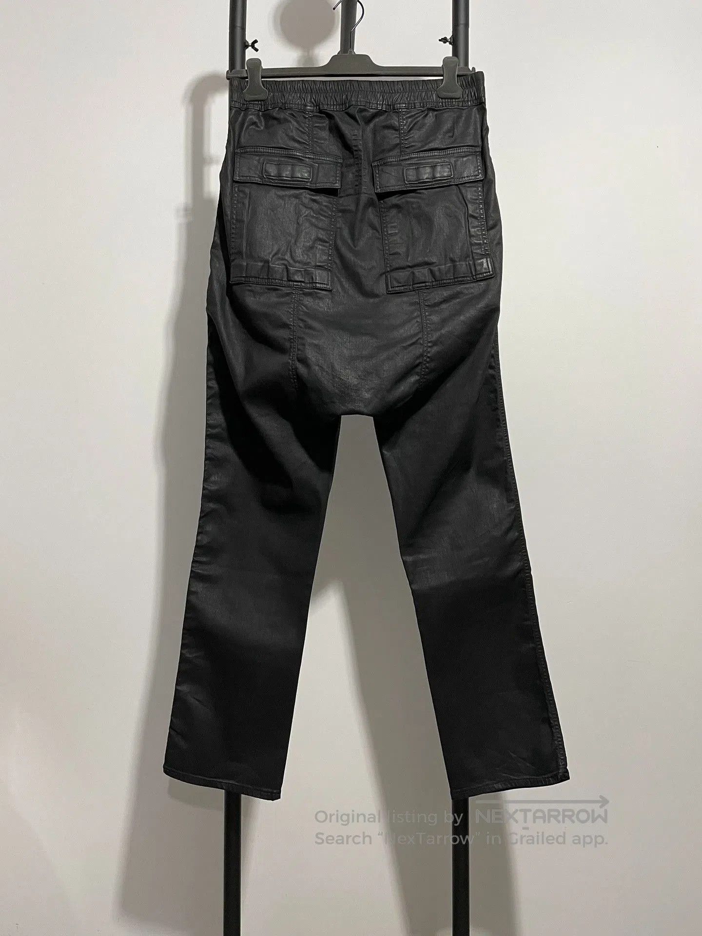 Rick Owens rick owens long waxed pants in black. Size US 42 / EU 58 - 2 Thumbnail