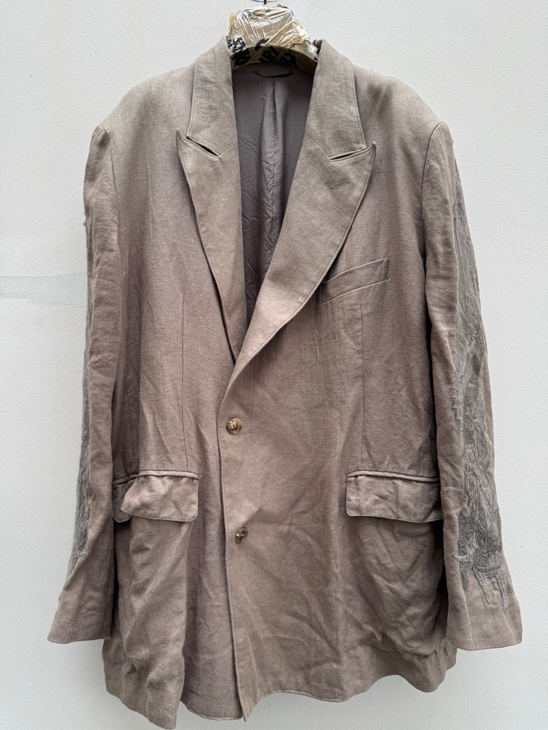 ジャケット・アウター doublet CHAOS EMBROIDERY LINEN TAILORED 20ss Doublet Chaos Embroidery linen tailored jacket blazer