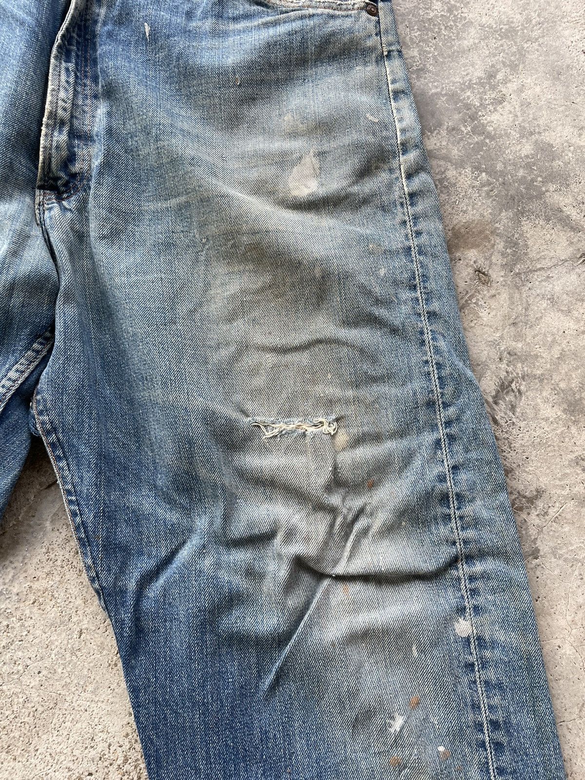 Vintage Vintage 50s selvage jeans unbranded distressed Size US 39 - 6 Thumbnail