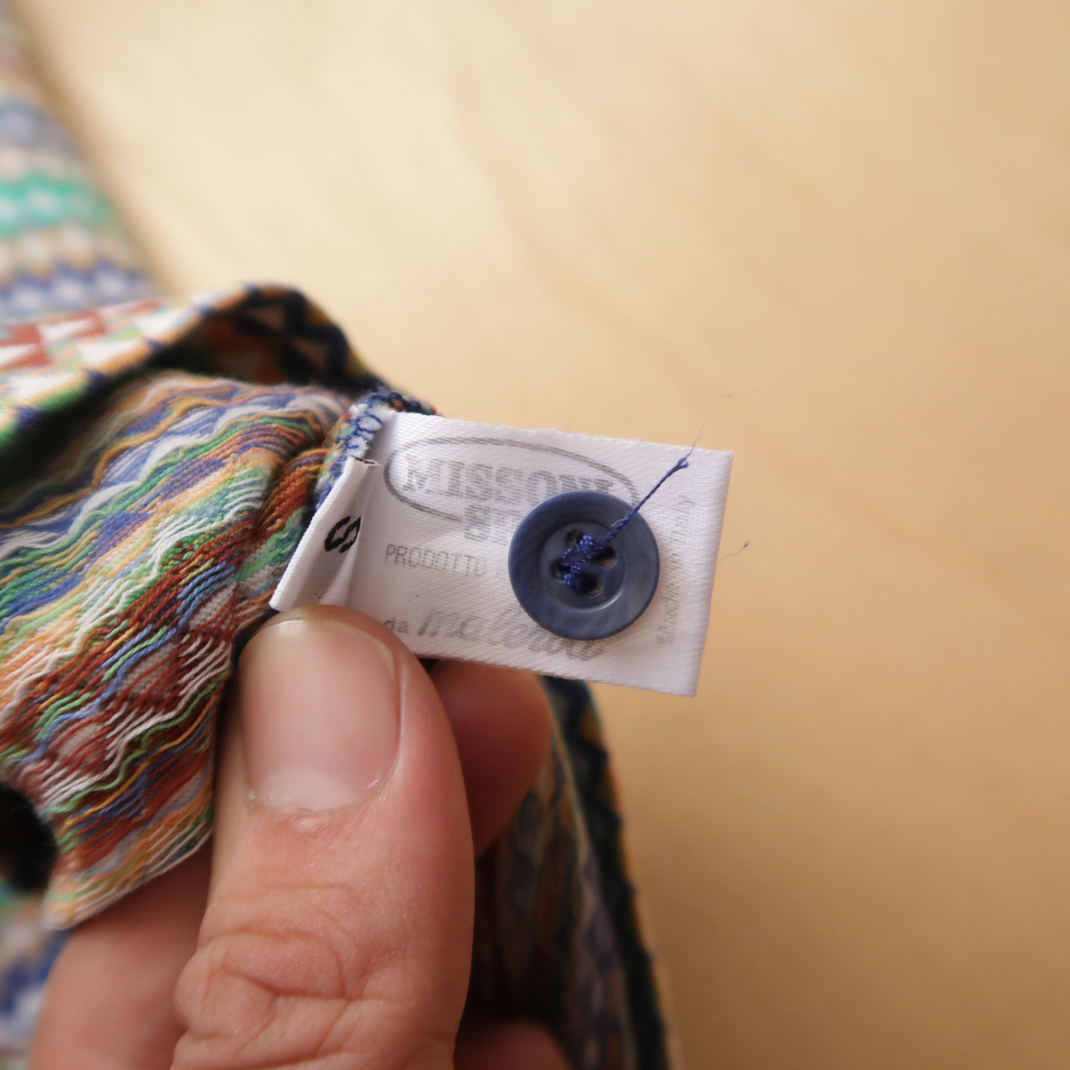 Missoni Vintage 90s Missoni Sport Psychedelic Argyle Polo Shirt Size US S / EU 44-46 / 1 - 12 Thumbnail