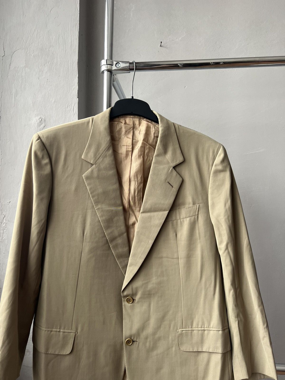 Brioni VINTAGE BRIONI MILANO BRUTAL MENS SOLID BUTTON BLAZER SZ 54 Size 54L - 4 Thumbnail
