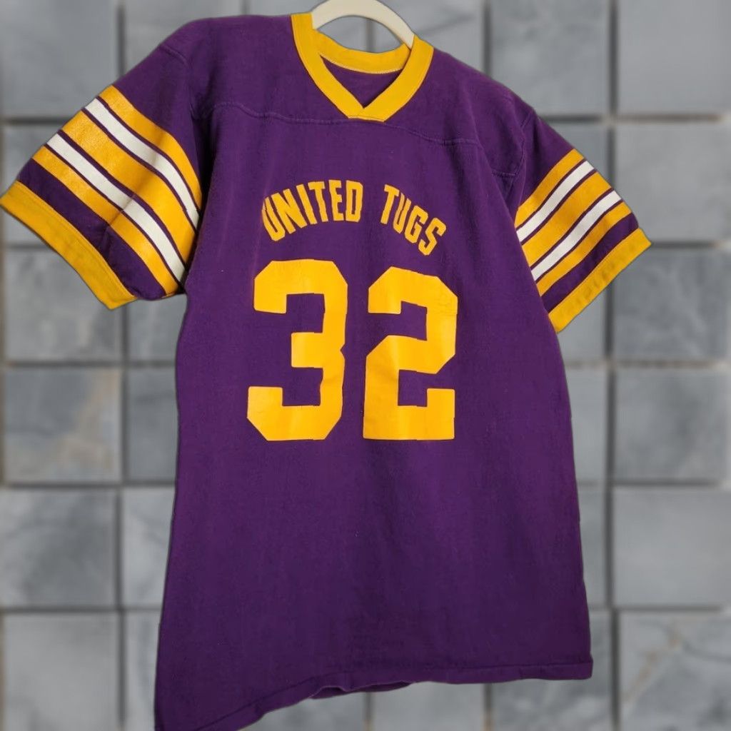 Russell Athletic VINTAGE Russell Athletic United Tugs Purple Double Sided Jersey Shirt Large Size US L / EU 52-54 / 3 - 1 Thumbnail