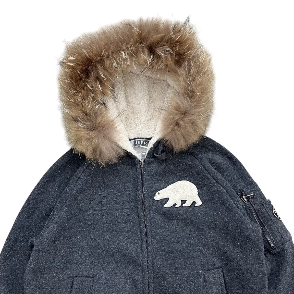 If Six Was Nine 2000s Jeep Spirit Fur Embroidered Bear Lgb Goa Zip Hoodie Size US M / EU 48-50 / 2 - 3 Thumbnail
