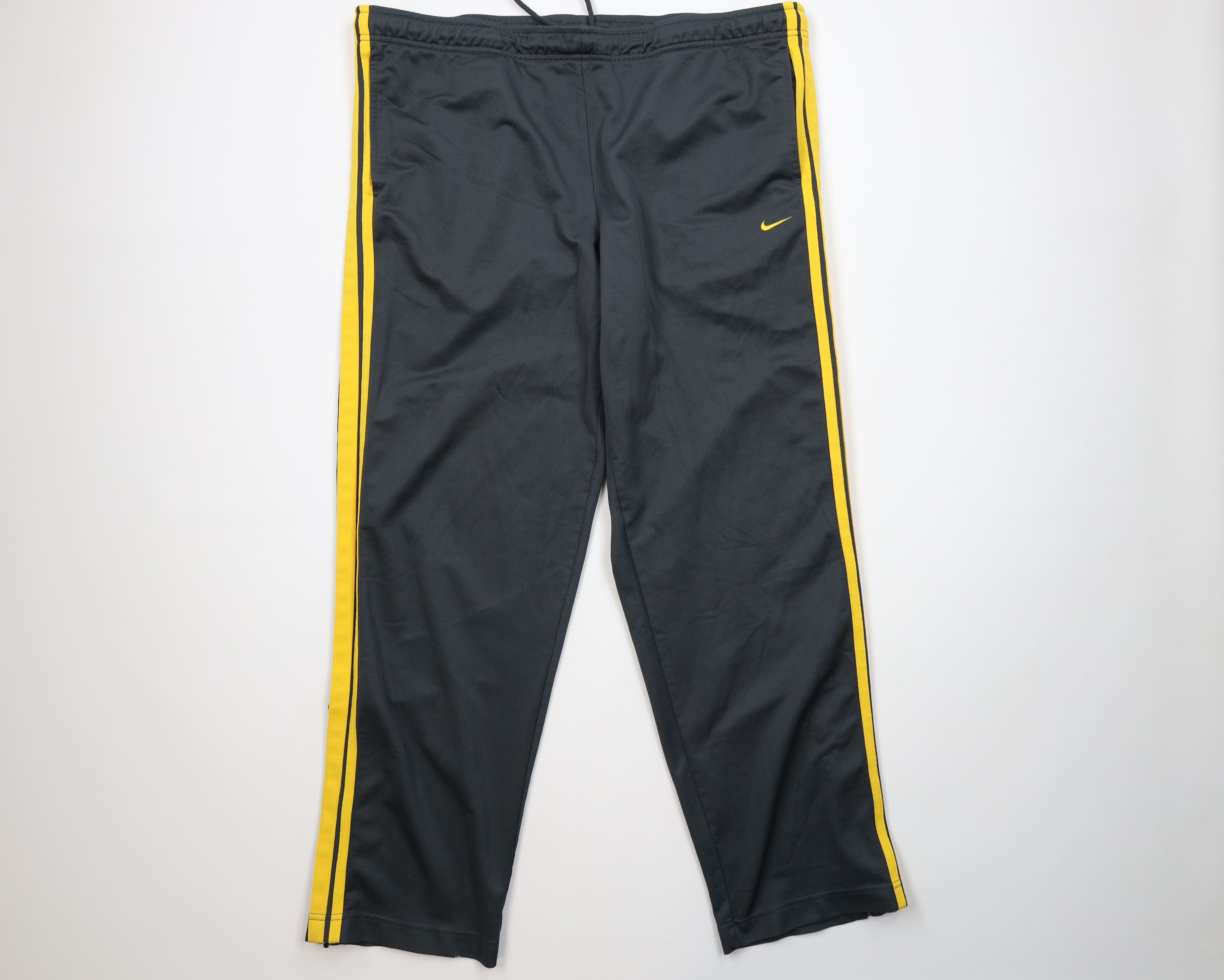 Nike AS IS Vintage Nike Mini Swoosh Striped Wide Leg Pants Gray Size US 38 / EU 54 - 1 Thumbnail