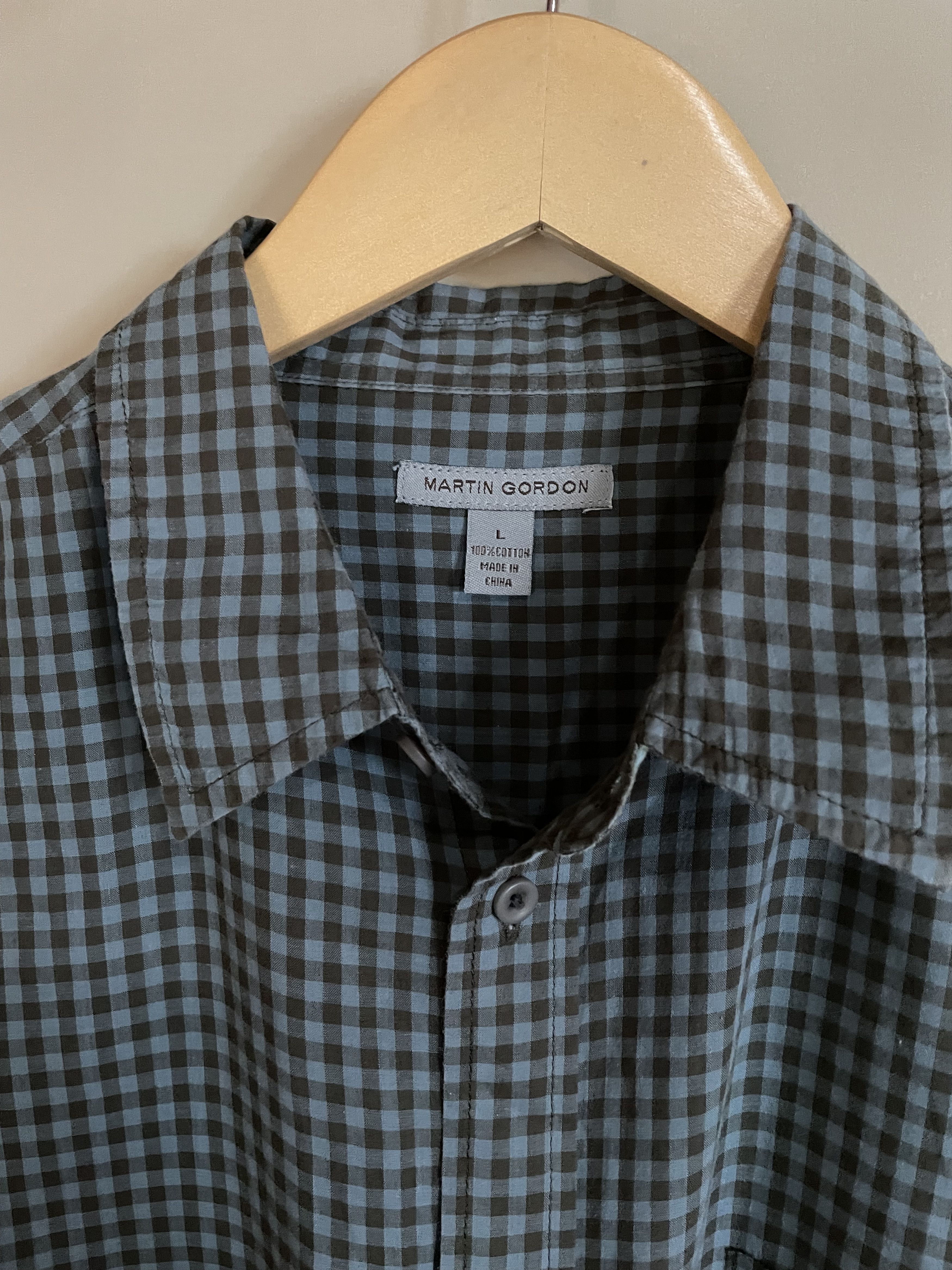 Other Martin Gordon Green/Blue, Brown Check Ltweight L/S Shirt, L Size US L / EU 52-54 / 3 - 2 Thumbnail