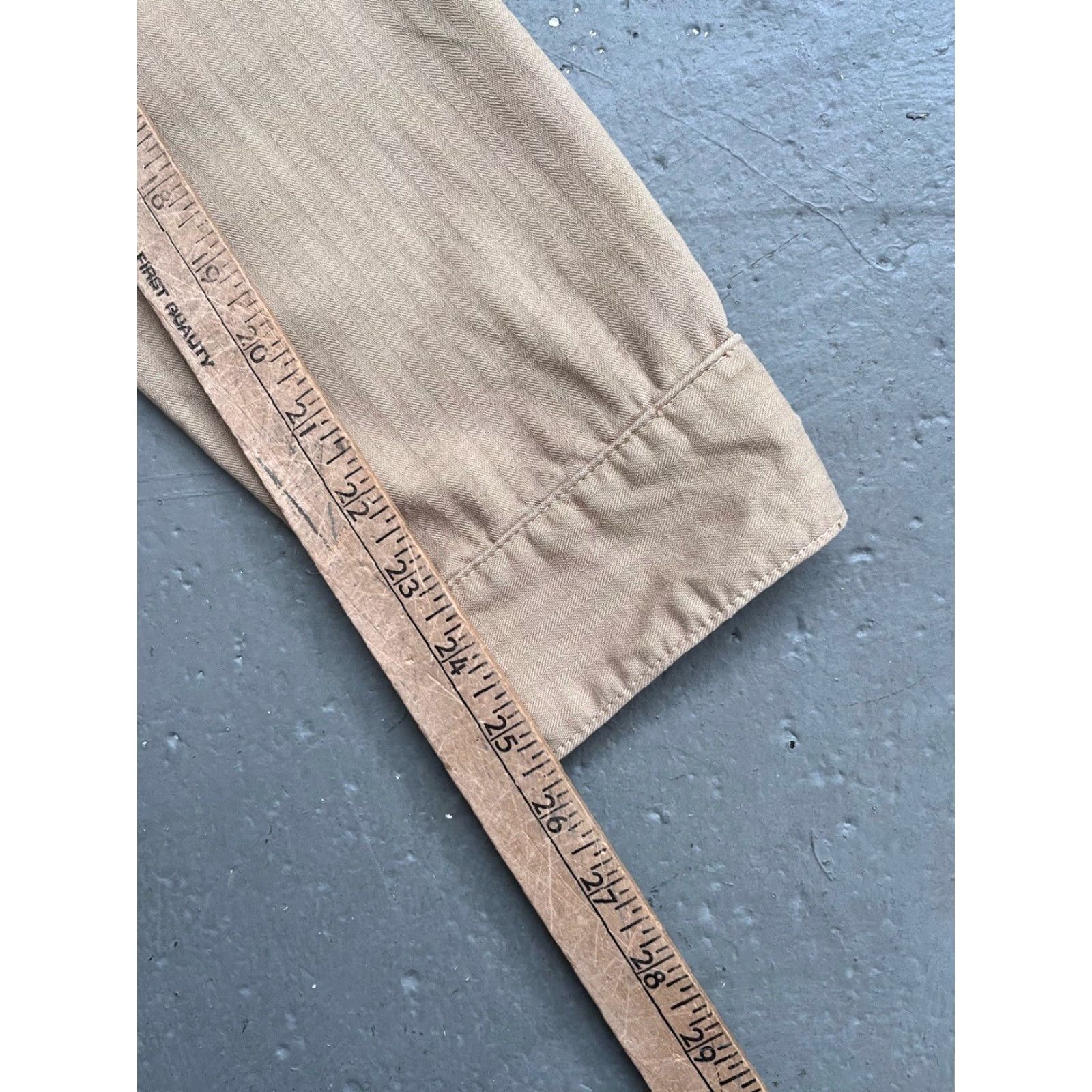 Big John VINTAGE Big John Shirt (Jacket) Men’s M Beige Chore Work Long Jacket HBT Japan Size US M / EU 48-50 / 2 - 7 Thumbnail