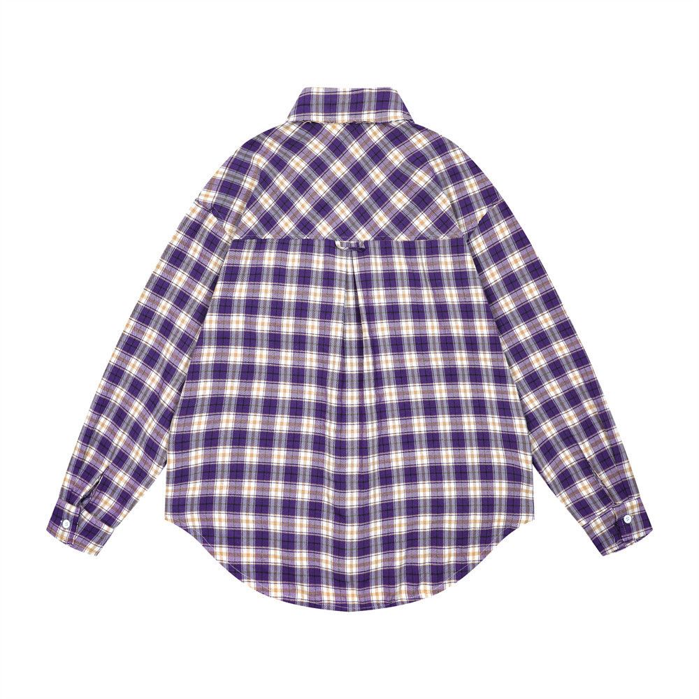 Vintage Japanese loose men's casual lapel plaid long sleeve shirt Size US M / EU 48-50 / 2 - 2 Thumbnail