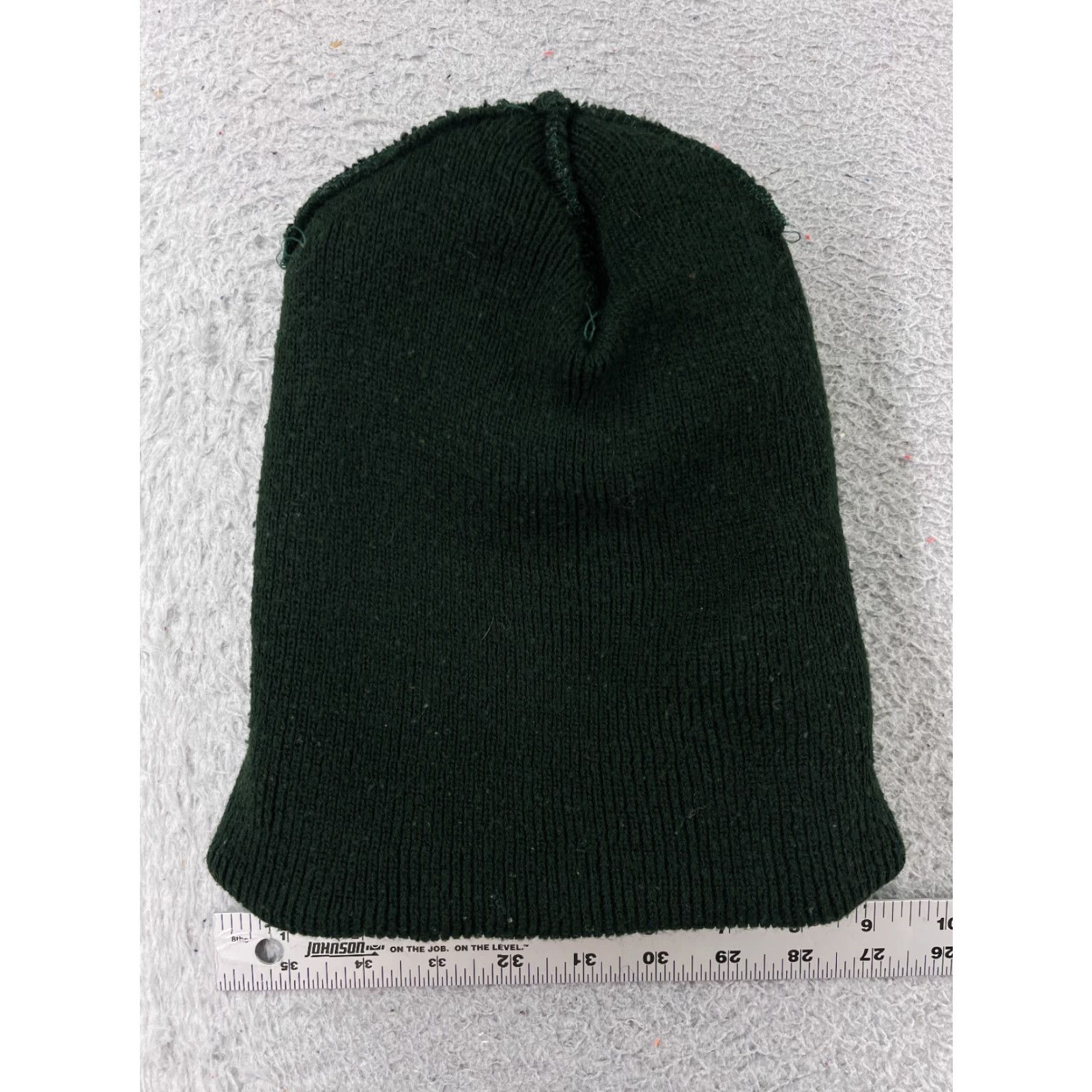 Vintage Dark Green Knit Beanie Toque Adult One Size Adjustable Ski Hat for Men Size ONE SIZE - 3 Thumbnail
