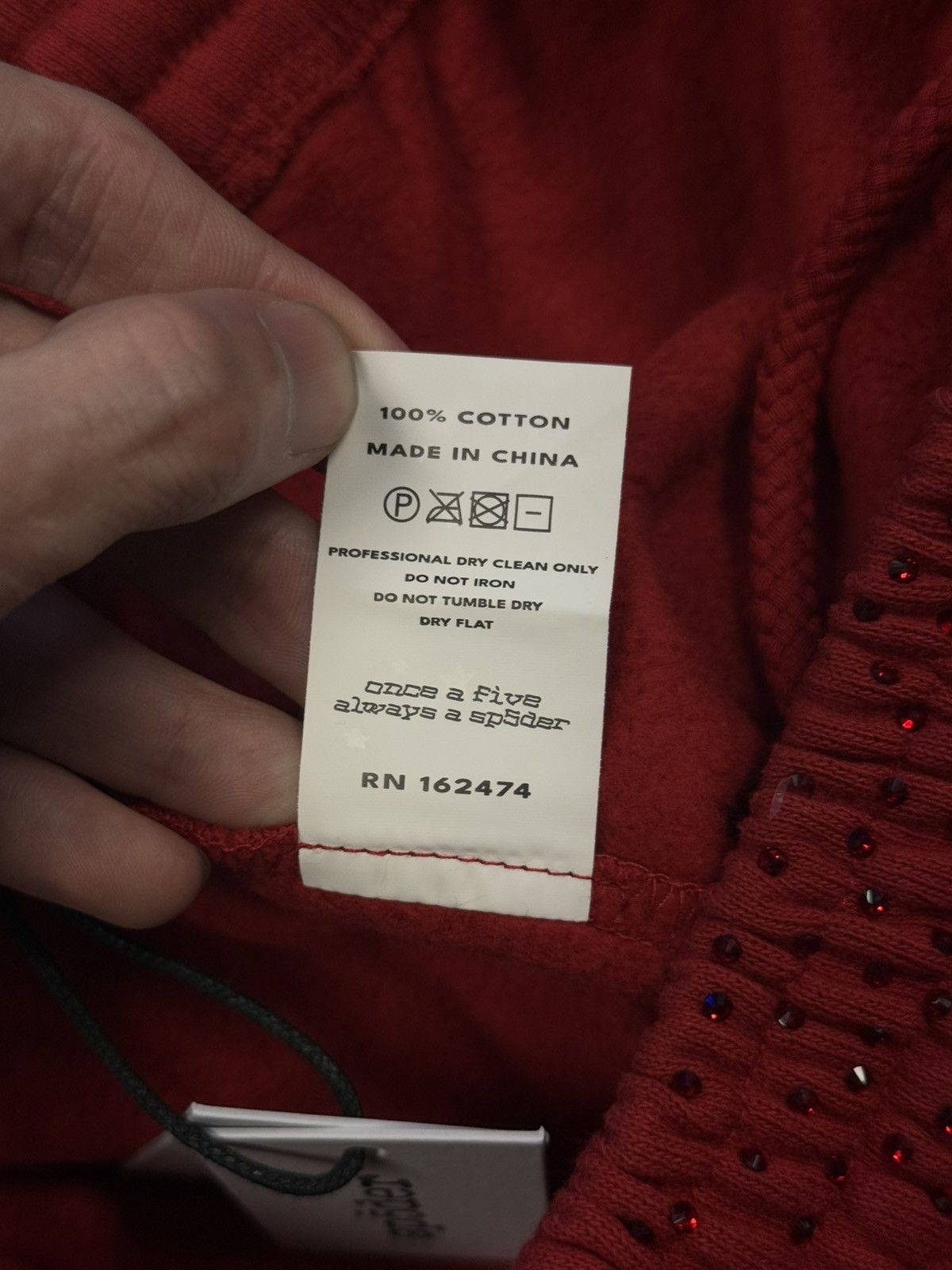 Sp5der Sp5der Worldwide VVS Red Stone Crystal Sweatpants XL (NEW) Size US 34 / EU 50 - 10 Thumbnail
