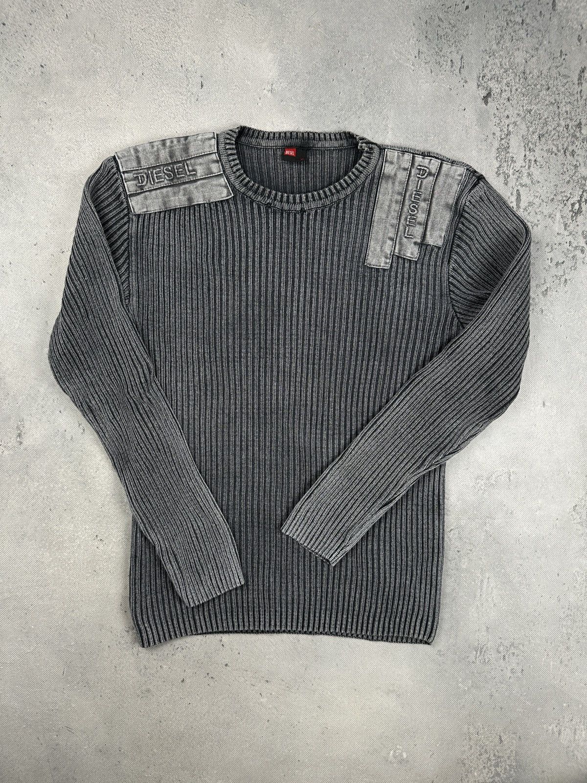 Diesel Vintage Diesel K-Martin Ribbed Knit Sweater Grey Archive Y2K Size US M / EU 48-50 / 2 - 1 Thumbnail