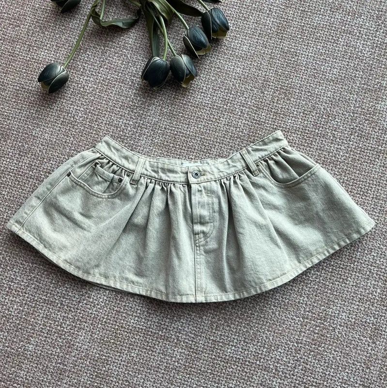 Miu Miu Miu Miu Green Cotton Women's Shorts 0089 Size 23" - 1 Thumbnail
