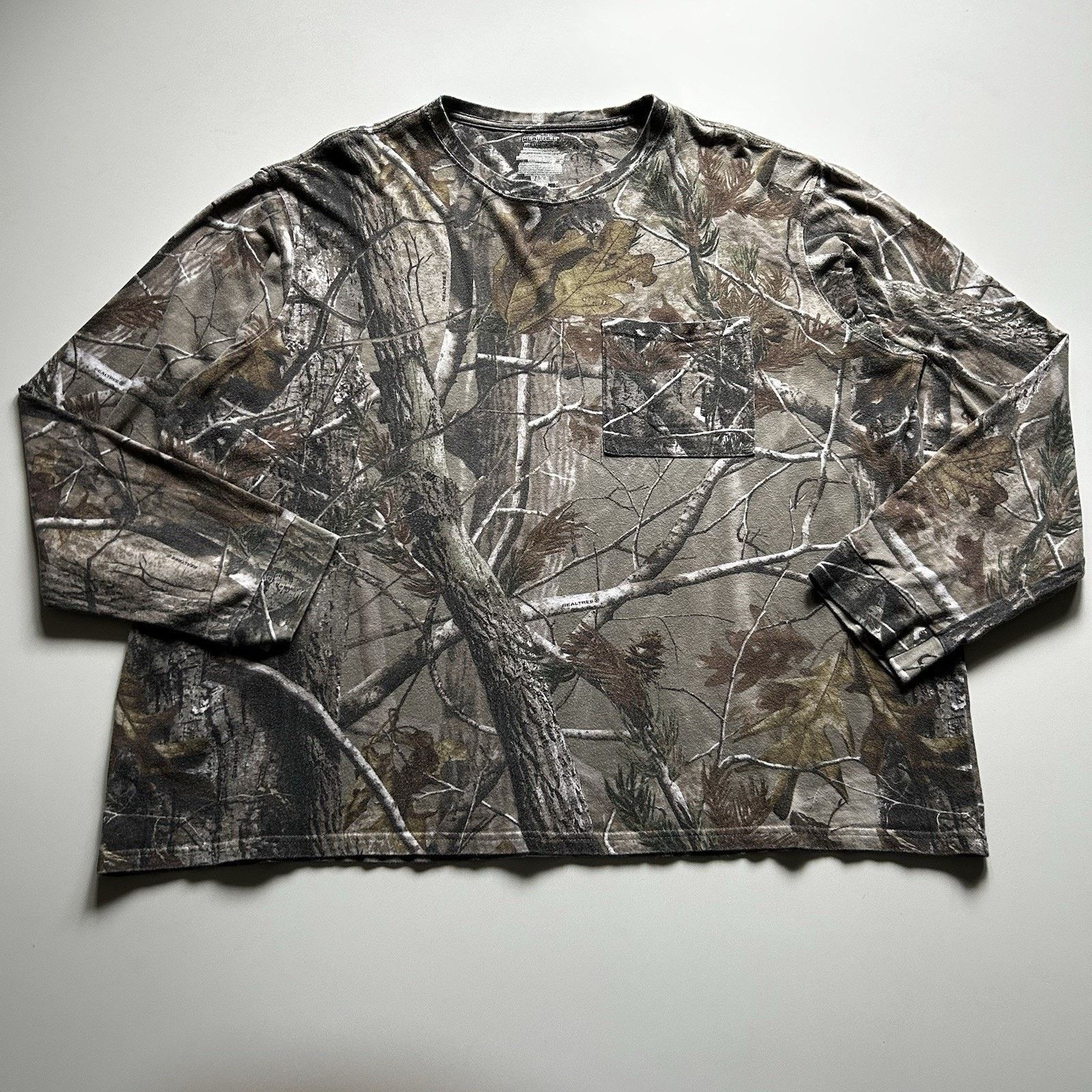 Vintage RealTree Camo Long Sleeve T Shirt 3XL Y2K Camouflage