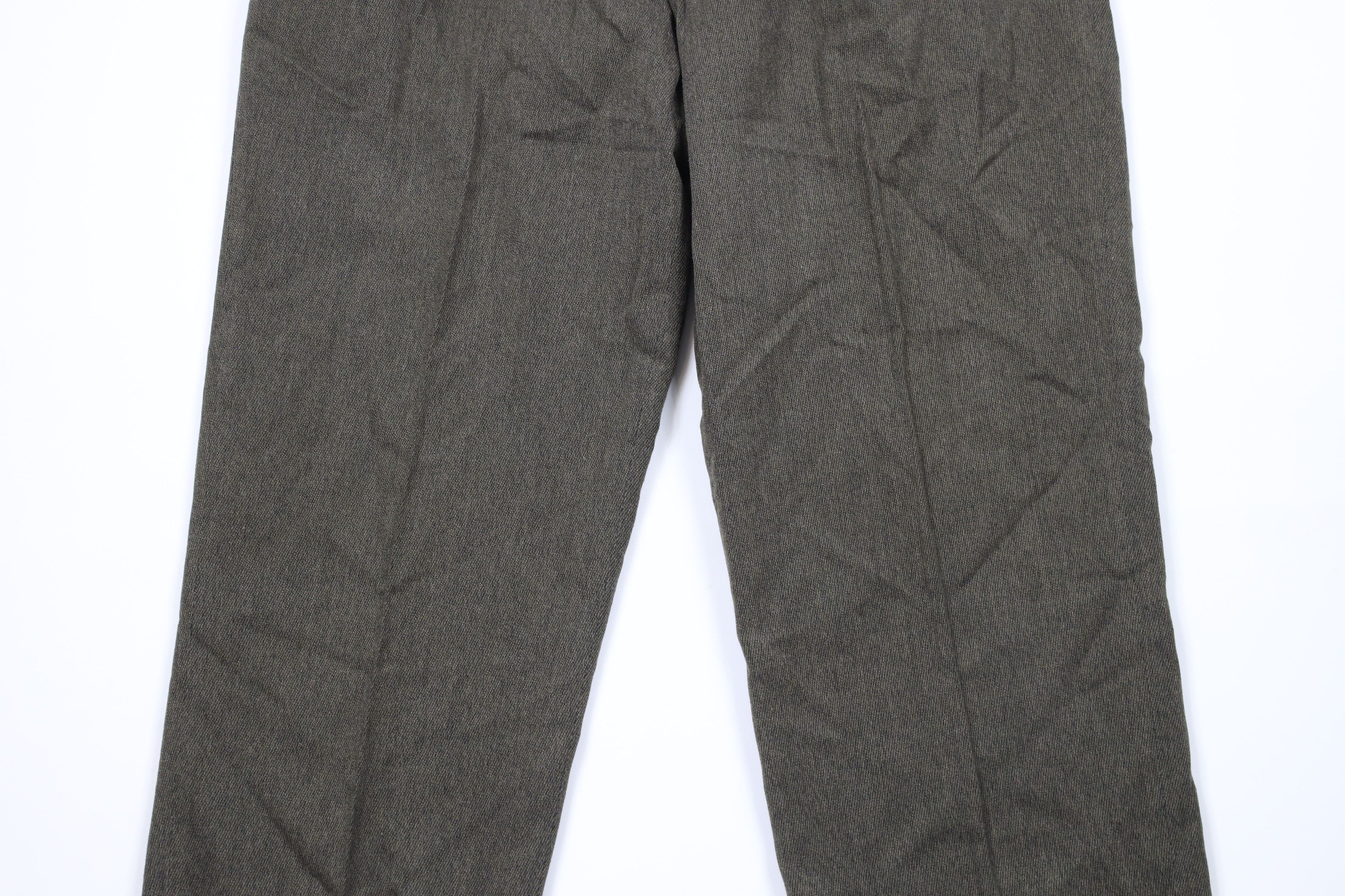 Vintage Vintage 90s Streetwear Cuffed Wide Leg Chino Pants Green Size US 38 / EU 54 - 3 Thumbnail