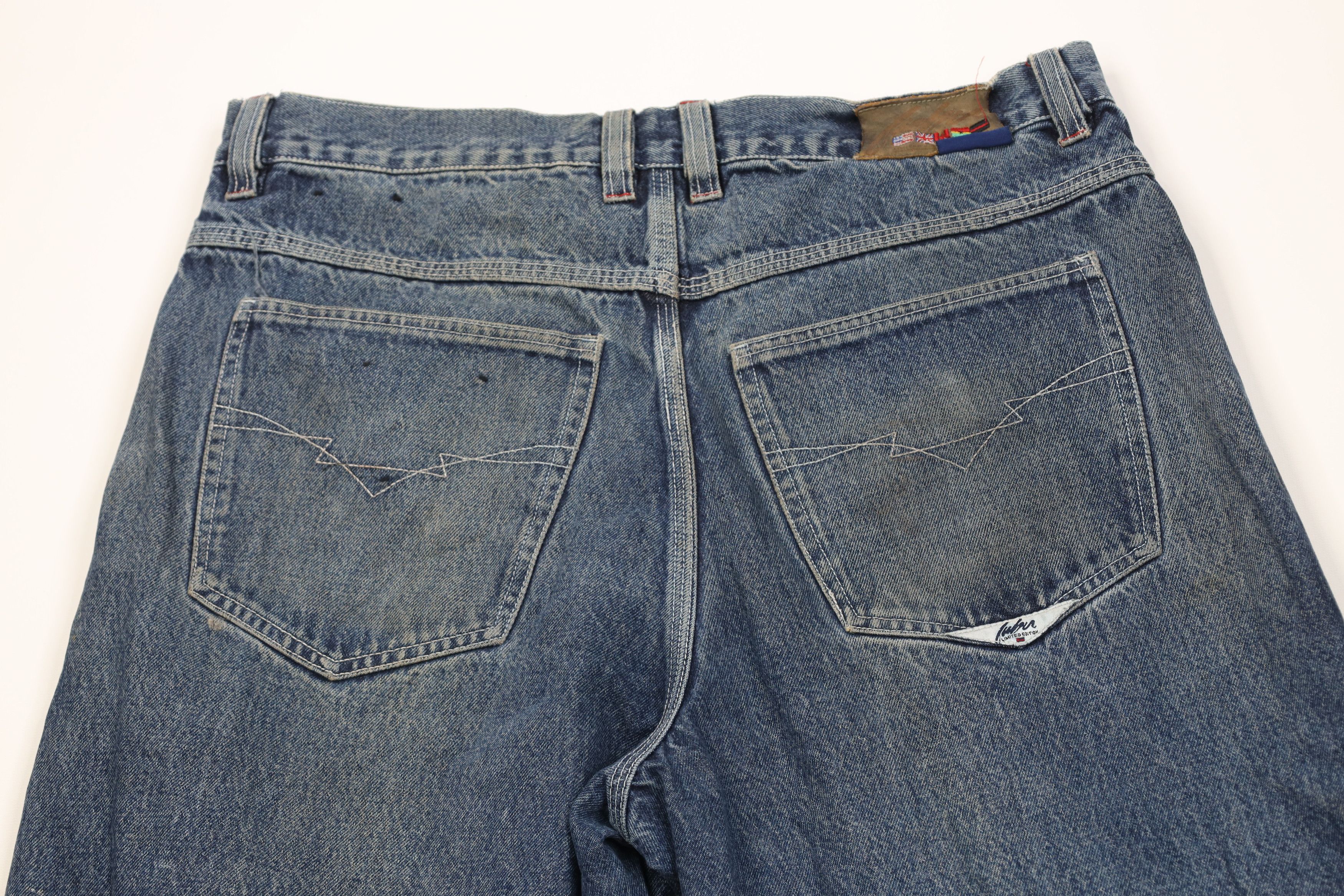 Fubu Vintage 90s FUBU Spell Out Baggy Wide Leg Denim Jeans Blue Size US 38 / EU 54 - 13 Thumbnail