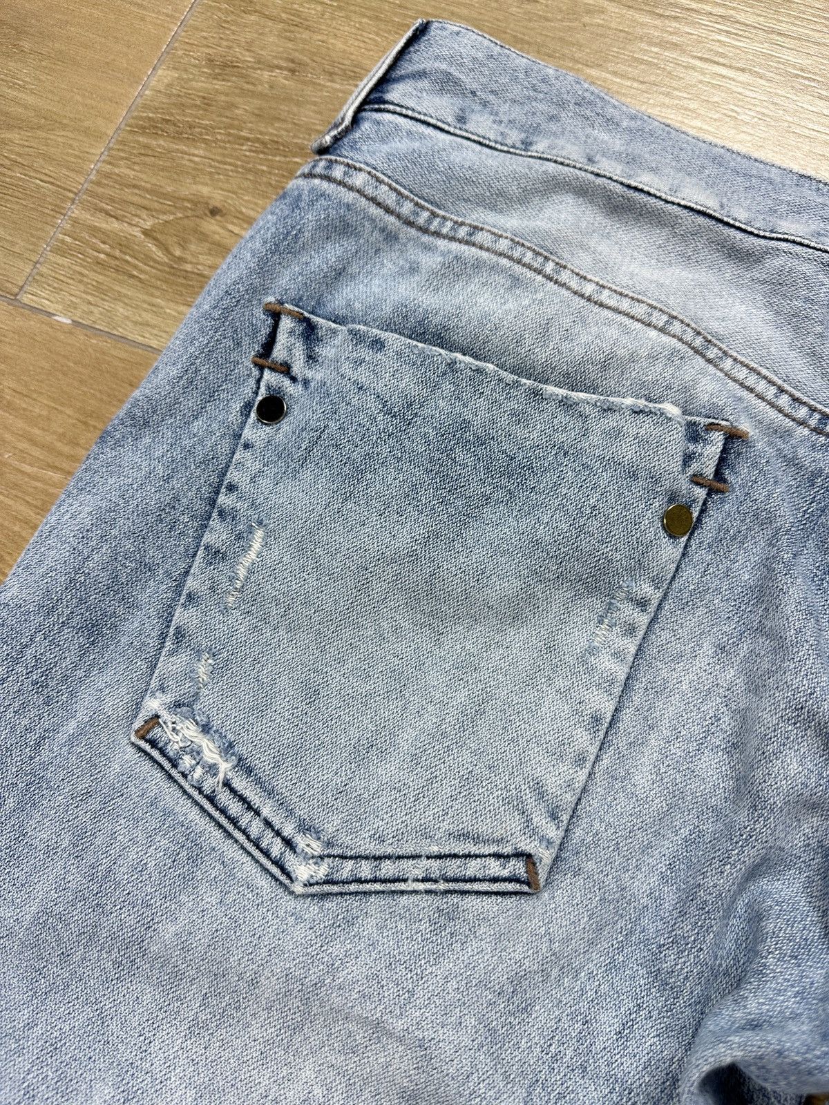 Dolce & Gabbana × Vintage Vintage Dolce&Gabbana Low Waist Distressed Blue Denim Jeans Size US 34 / EU 50 - 24 Thumbnail