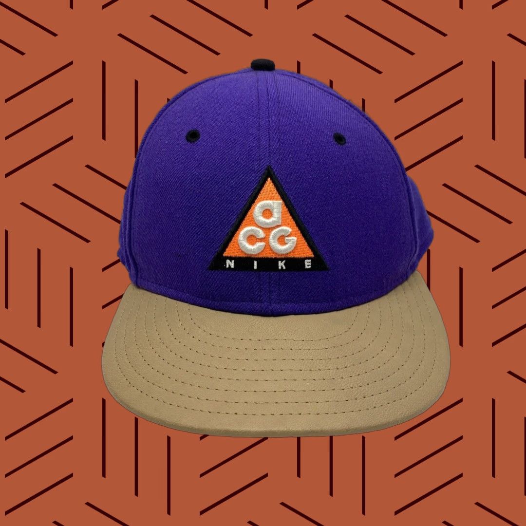 Nike NIKE TRUE ACG STRAPBACK HAT CAP PURPLE LEATHER ADJUSTABLE SOUTH BEACH UNISEX Size ONE SIZE - 1 Thumbnail