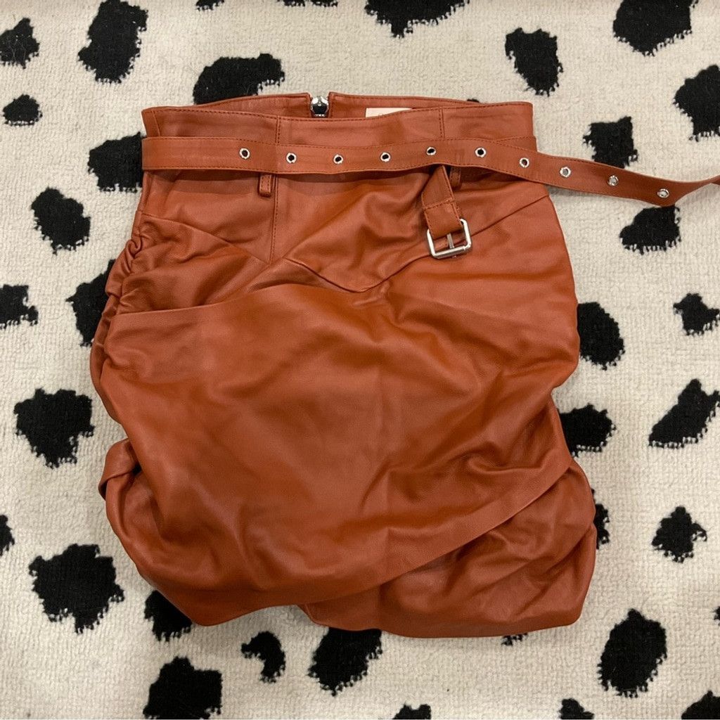 Camila Coelho Cami leather skirt, size: XS Size 26" / US 2 / IT 38 - 4 Thumbnail